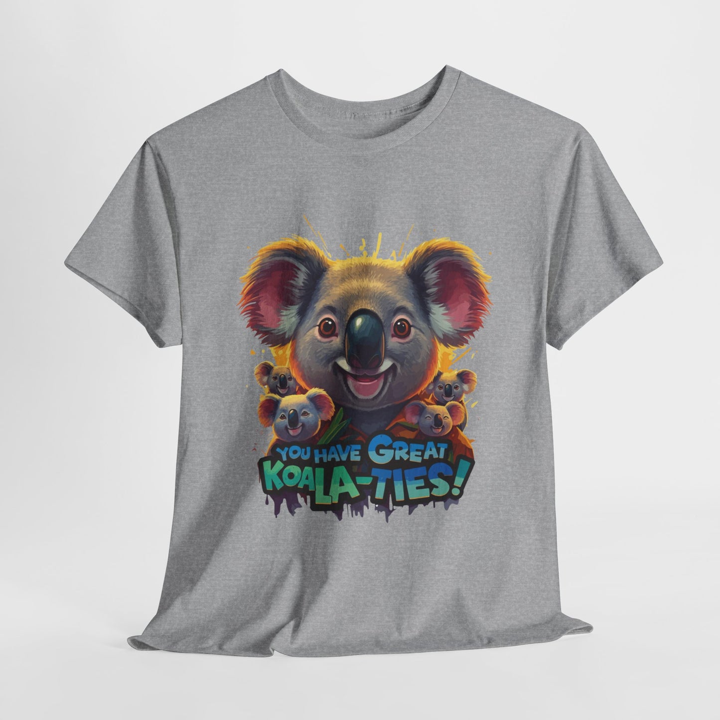 You Have Great Koala‑ties Tee – Cute Koala Pun T‑Shirt, Animal Lover Gift, Funny Wildlife Graphic, Unisex Casual Tee