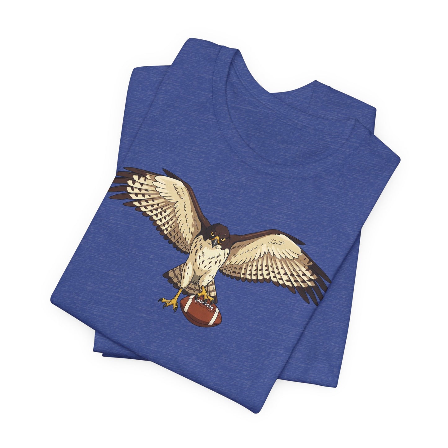 Hawk Football Shirt, Hawk Holding Football T Shirt, Football Mascot Tee, Bird Of Prey Shirt, Sports Fan Gift, Game Day Hawk Tee