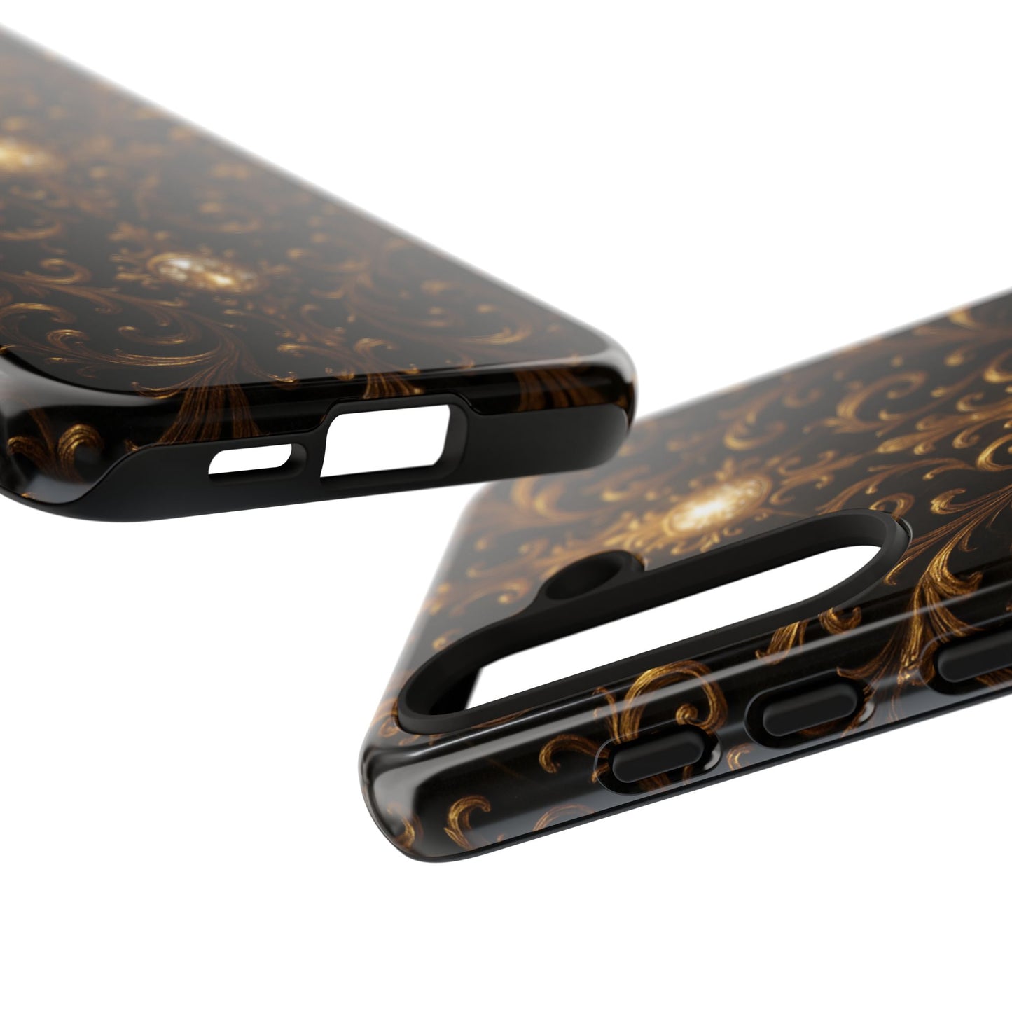 Luxury Baroque Samsung Case – Elegant Gold Ornate Floral Phone Cover for Galaxy