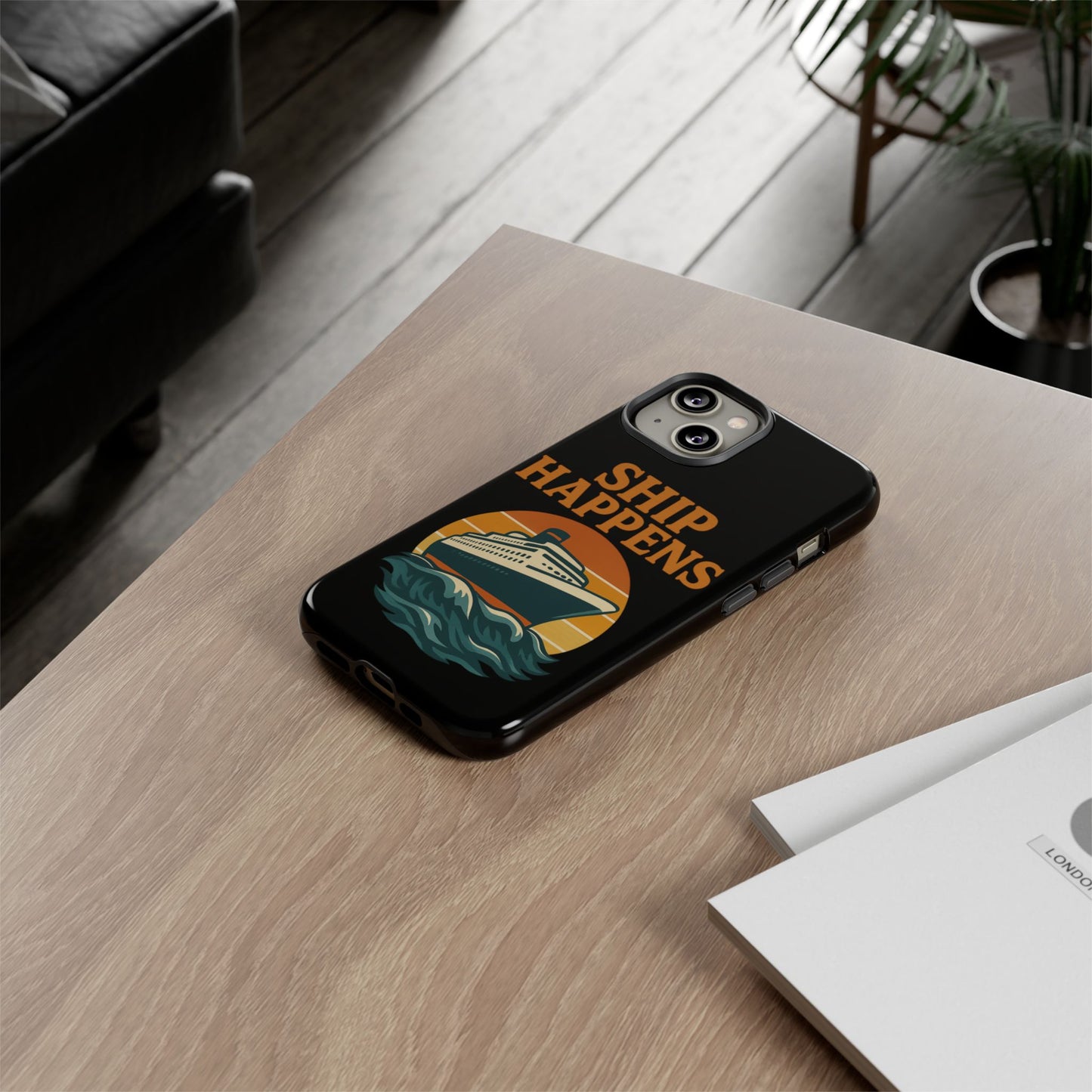 iPhone Case Ship Happens Sunset Cruise Case Gift for Travel Lovers Nautical Phone Case Cruise Accessory