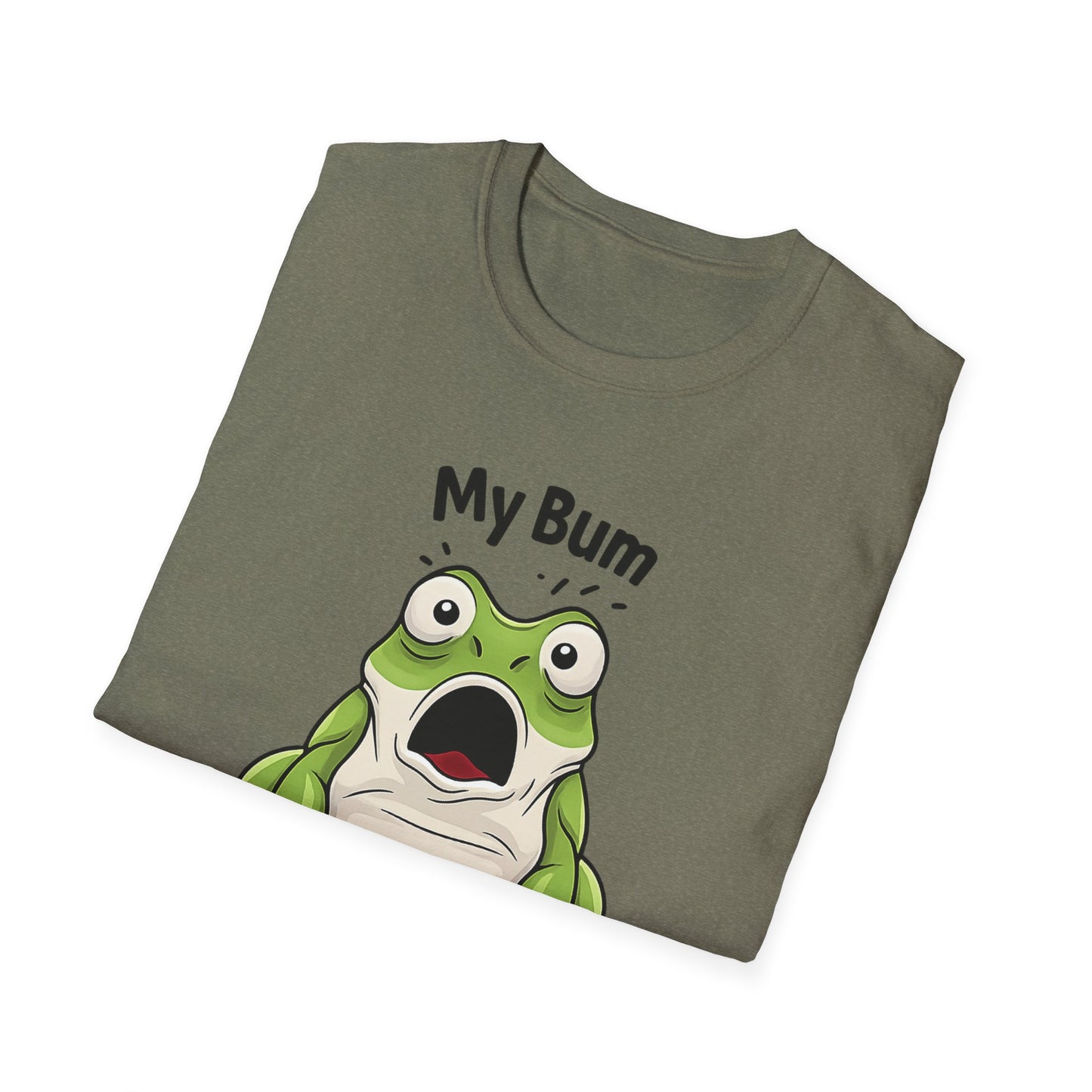 My Bum Has Been Fuzzled Shirt, Bumfuzzled Word Play Tee, Funny Frog T Shirt, Cute Shocked Frog Graphic Tee, Silly Humor Gift