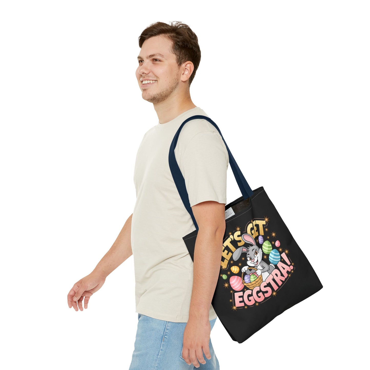 Easter Bunny Tote Bag - 'Leg's Get Eggstra'