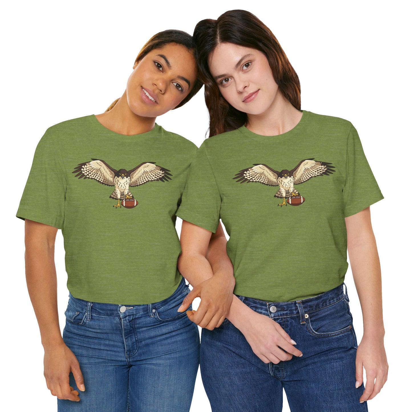 Hawk Football Shirt, Hawk Holding Football T Shirt, Football Mascot Tee, Bird Of Prey Shirt, Sports Fan Gift, Game Day Hawk Tee