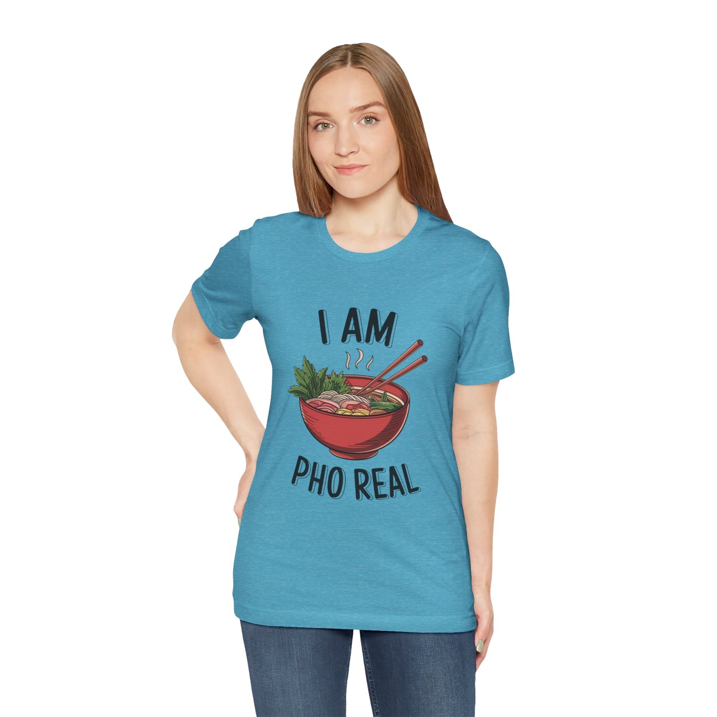 I Am Pho Real T-Shirt | Funny Pho Noodle Bowl Tee, Vietnamese Food Pun Shirt, Ramen & Noodle Lover Gift, Cute Asian Cuisine Graphic Top