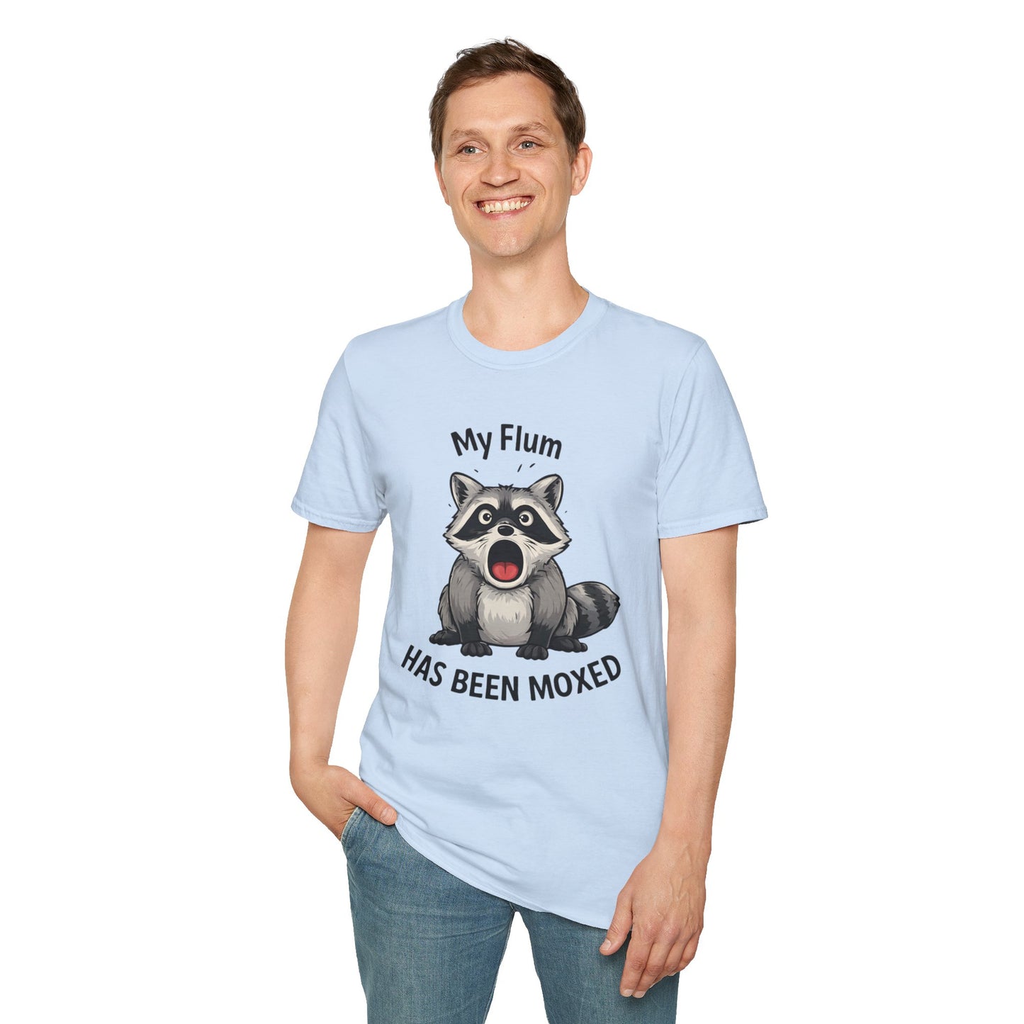 My Flum Has Been Moxed Shirt, Funny Raccoon T Shirt, Flummoxed Word Play Tee, Cute Shocked Raccoon Graphic Tee, Sarcastic Humor Shirt Gift