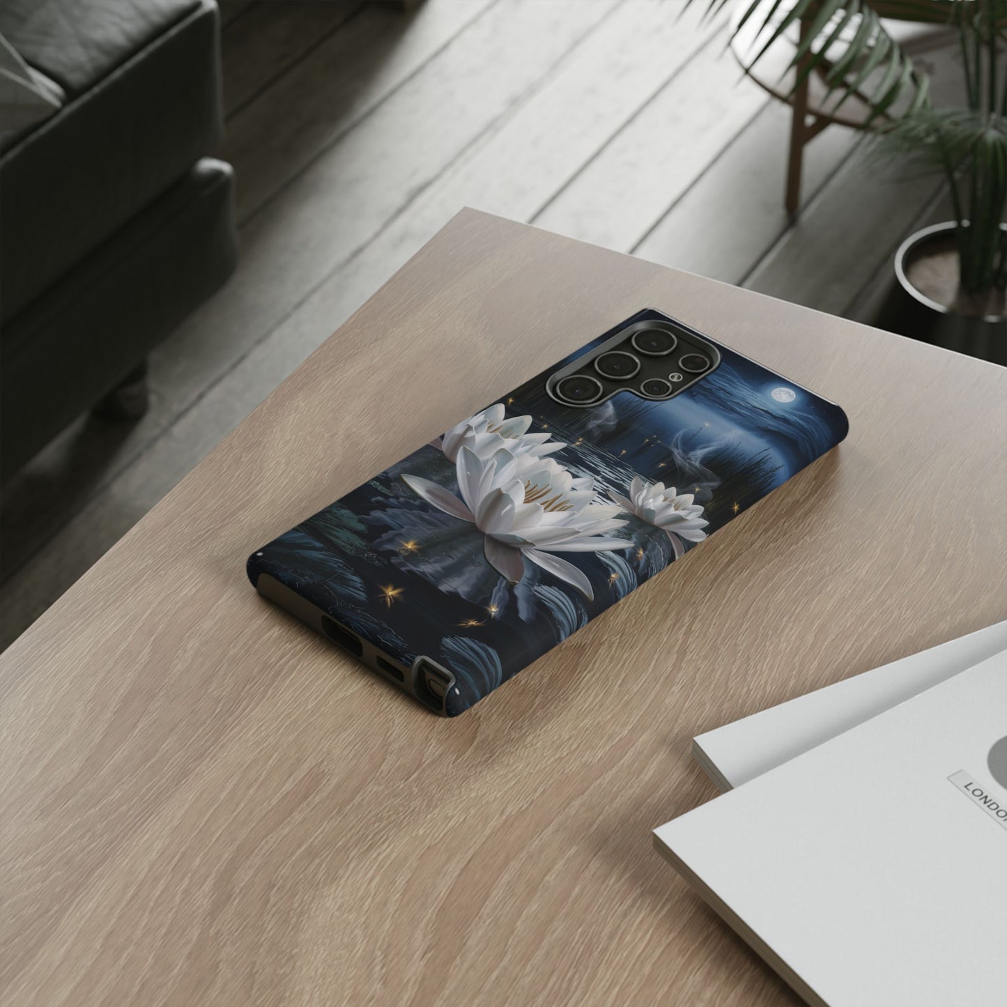 Samsung Galaxy Tough Case - Water Lillies Moonlit Sky Phone Cover