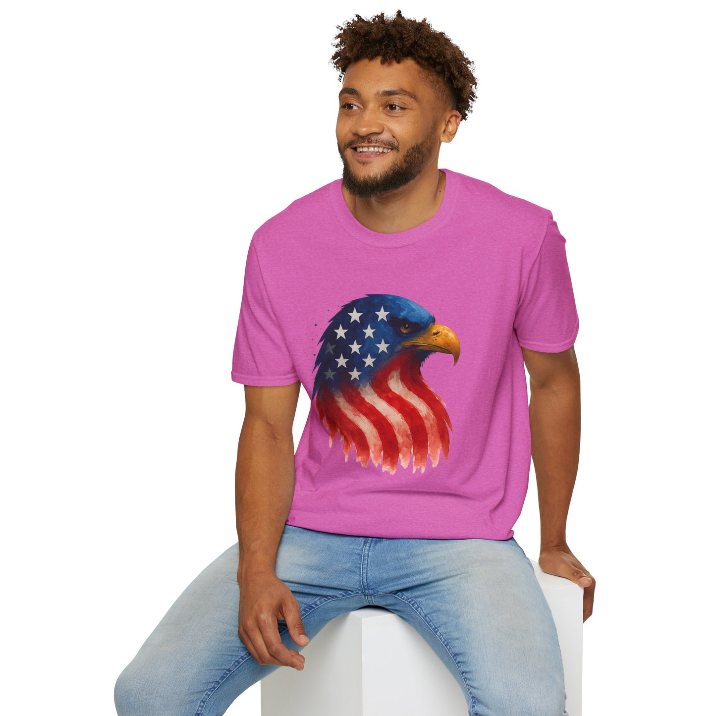 American Flag Eagle Shirt - 4th of July Patriotic Tee - USA Freedom T-Shirt - Independence Day Shirt - Bald Eagle Graphic Tee