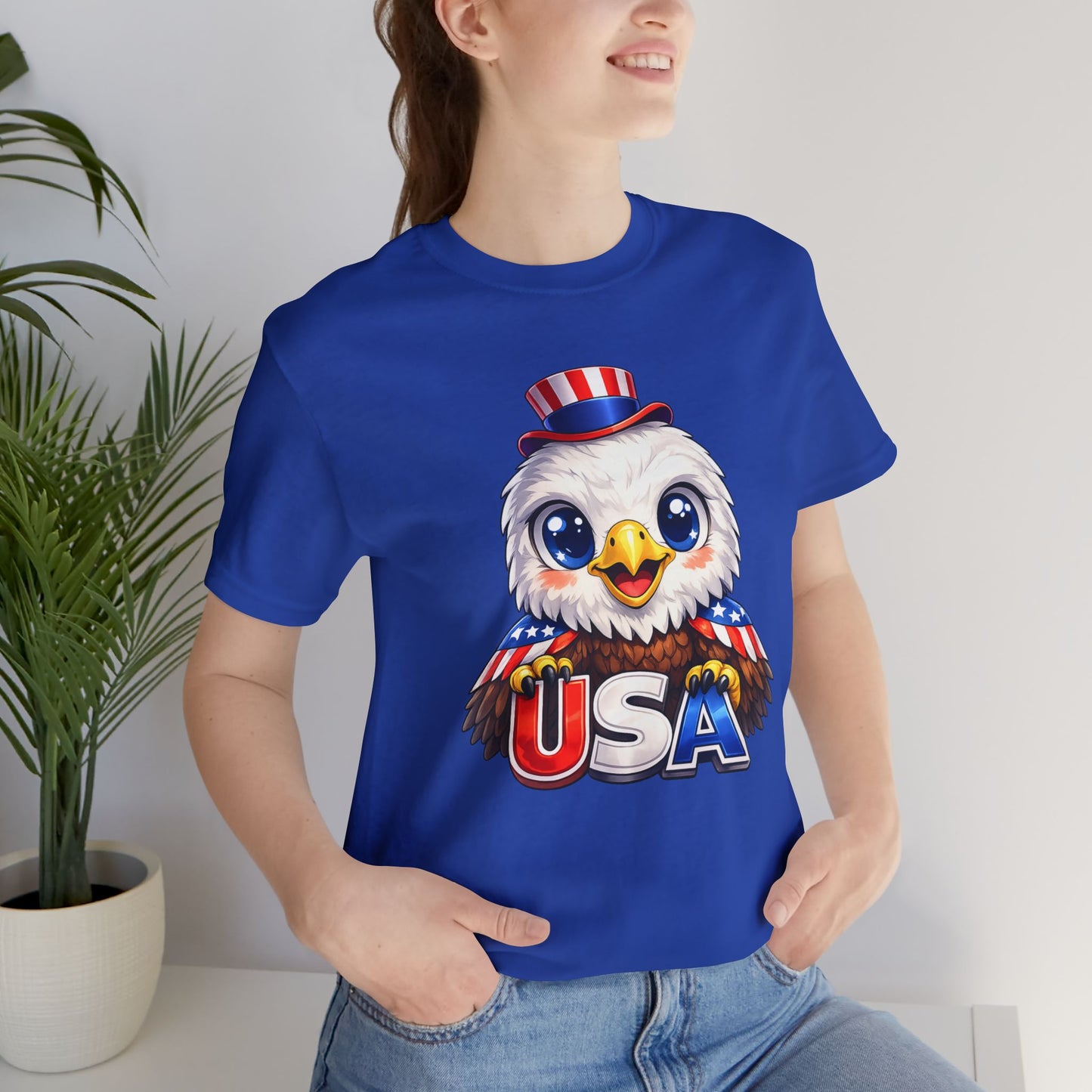 Cute USA Eagle Shirt, Patriotic Eagle T Shirt, Fourth Of July Shirt, American Flag Eagle Tee, Freedom Graphic Shirt, USA Pride Top