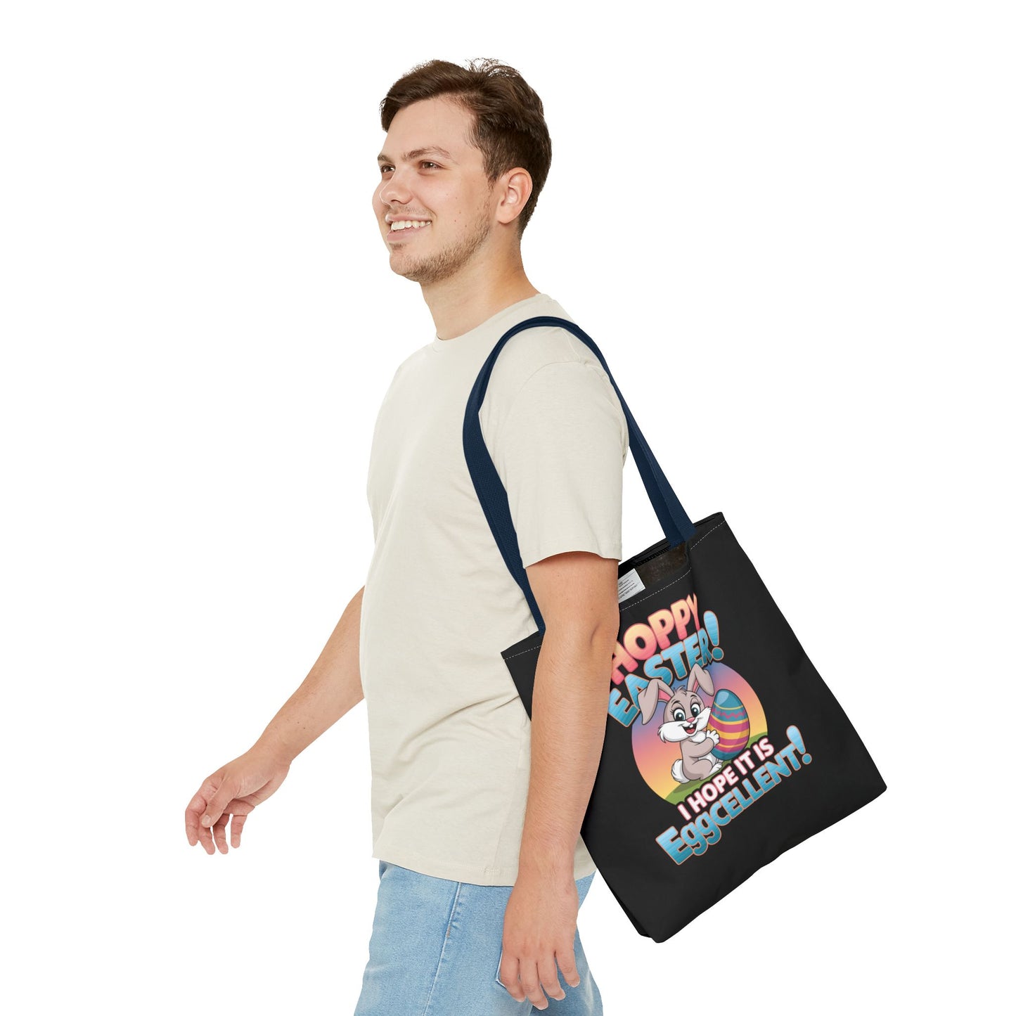 Happy Easter Tote Bag Eggcellent Bunny Design Easter Bag Easter Gift Easter Tote Accessory