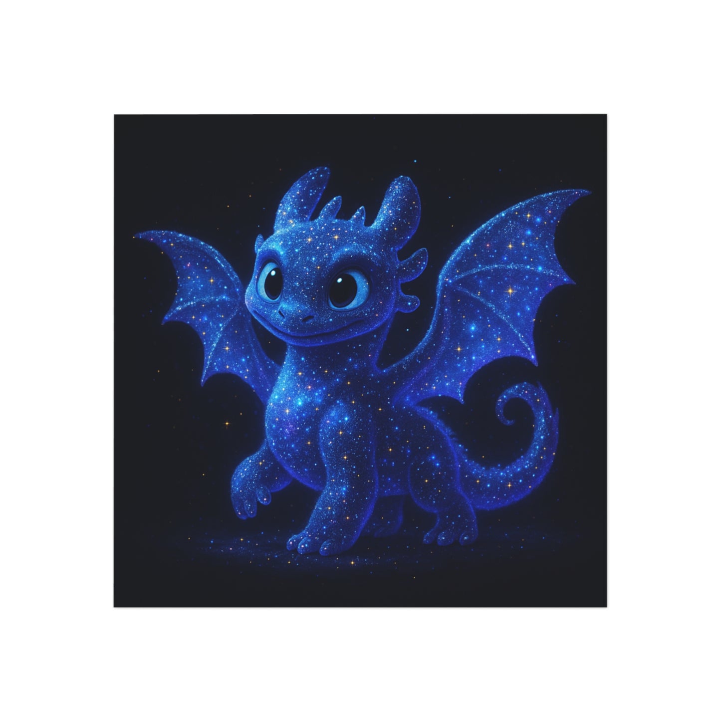 Galaxy Dragon Fridge Magnet - Cute Fantasy Starry Dragon Magnet Gift for Kids & Adults - Celestial Art Kitchen Decor