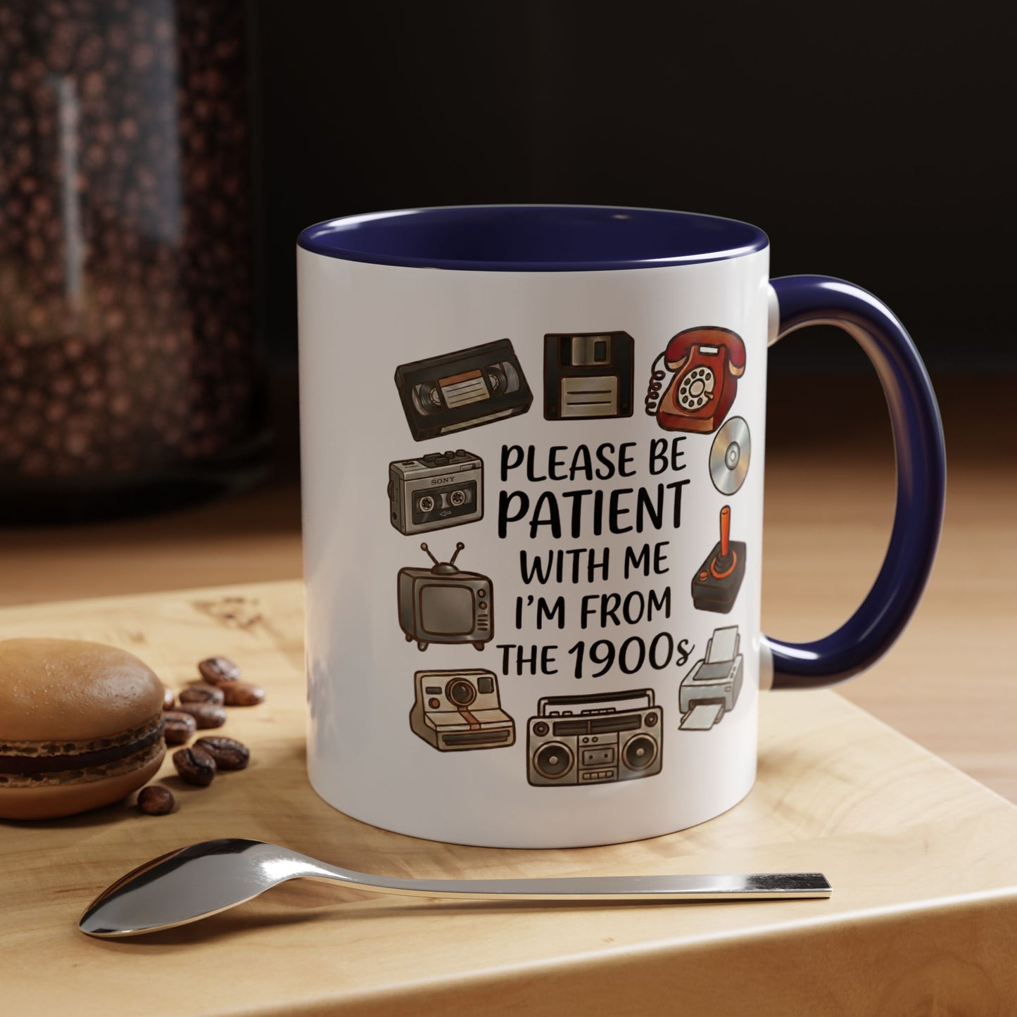 Please Be Patient Mug, Funny Retro Coffee Mug, I’m From The 1900s Mug, Vintage Tech Humor Cup, Gag Gift Mug