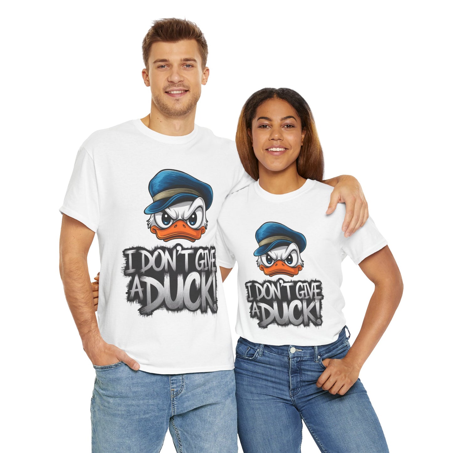 I Don’t Give a Duck Shirt – Funny Grumpy Duck Tee – Sarcastic Animal Graphic Shirt – Unisex Gift for Duck Lovers & Meme Fans