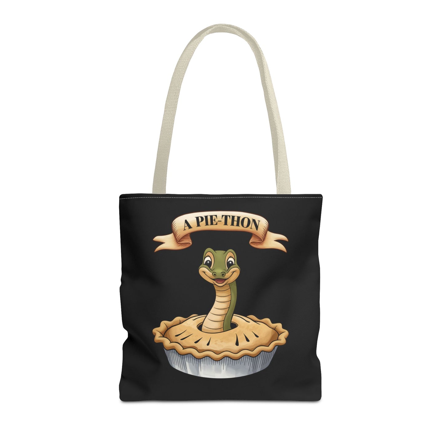 Funny Tote Bag with Snake Joke - Pie-Thon