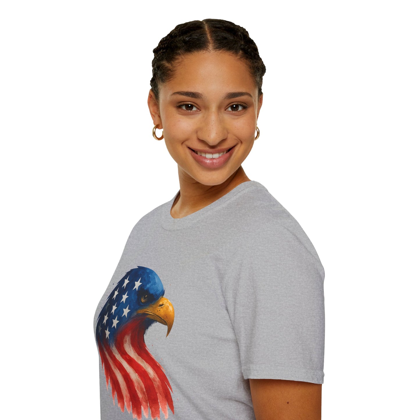 American Flag Eagle Shirt - 4th of July Patriotic Tee - USA Freedom T-Shirt - Independence Day Shirt - Bald Eagle Graphic Tee