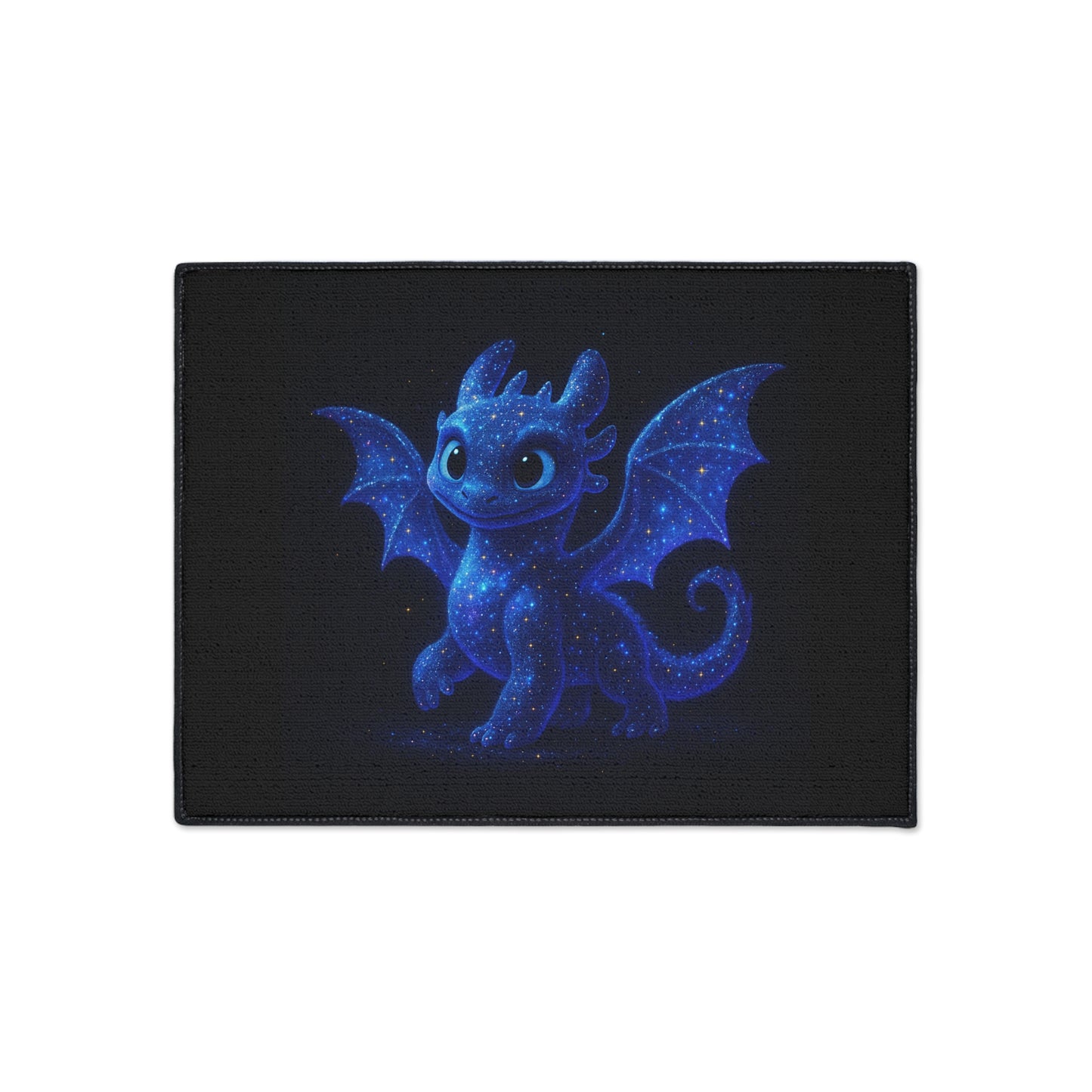 Galaxy Baby Dragon Floor Mat | Fantasy Dragon Rug for Kids Room, Nursery, Gamer Decor | Cute Creature Doormat for Entryway or Bedroom