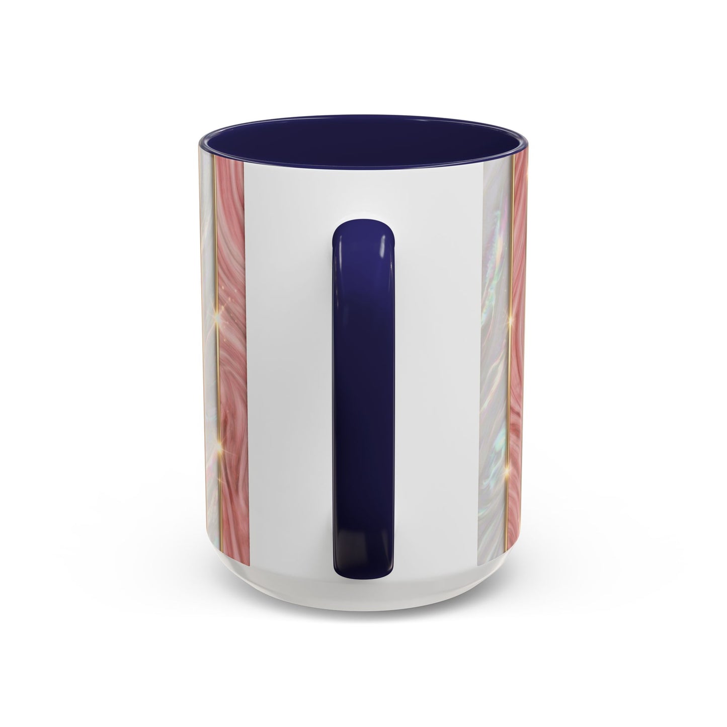 Pink Marble Coffee Mug, Gold Stripe Faux Agate Cup, Glam Desk Accessory, Elegant Tea Mug, Luxury Gift for Her, Chic Office Desk Decor
