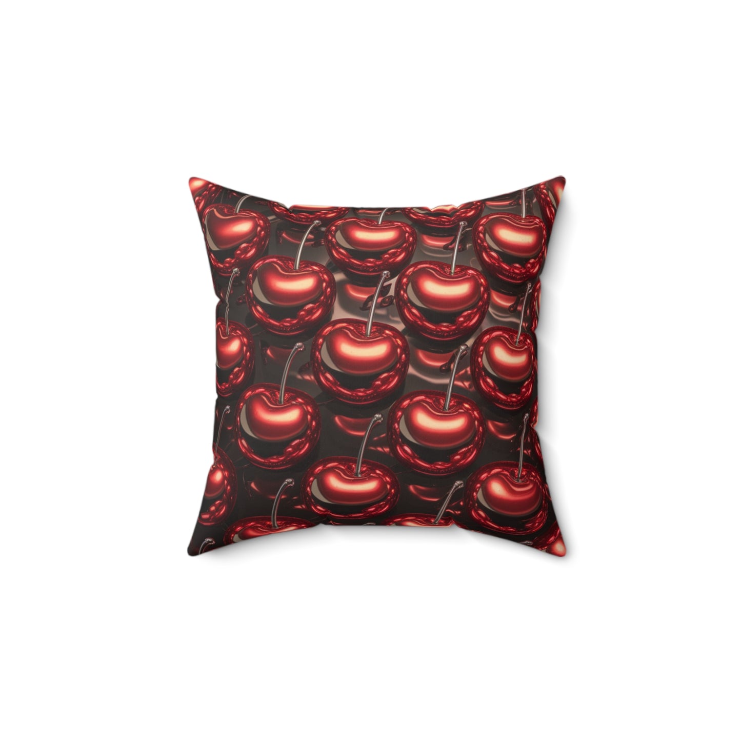 Cherry Tile Square Pillow