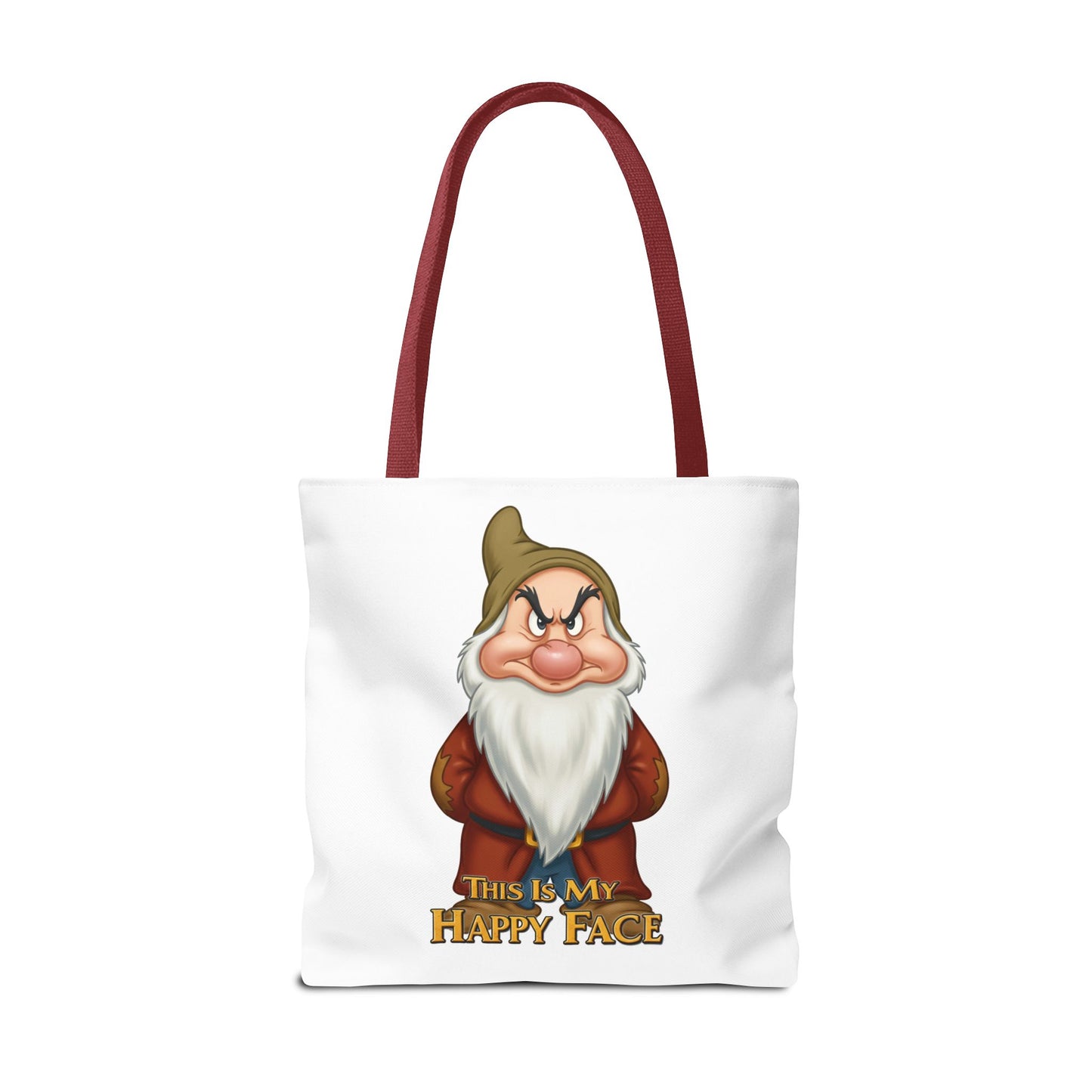 Grumpy Dwarf Tote Bag - "This Is My Happy Face"