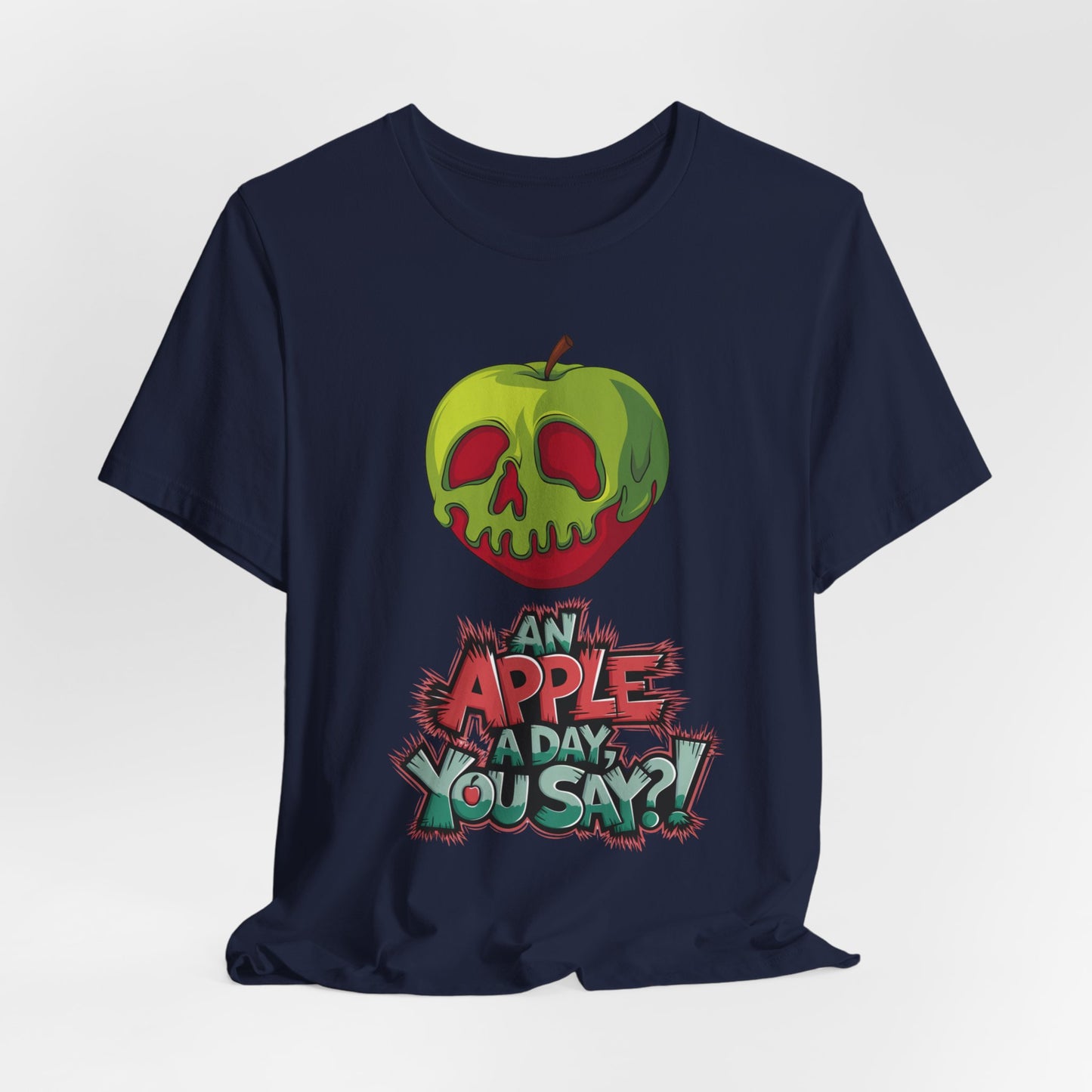 Funny Apple Skull Shirt – An Apple A Day You Say? – Grunge Fruit Tee – Y2K Nostalgia T‑Shirt – Gift for Fruit Lovers