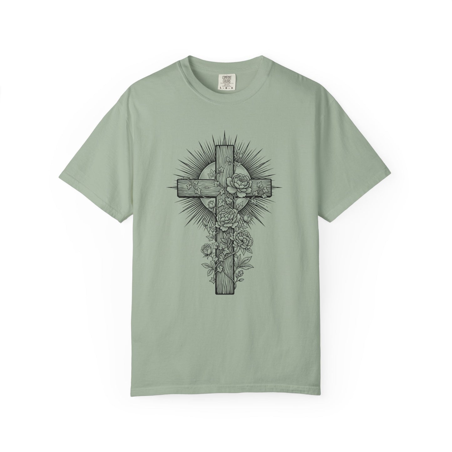 Christian Floral Cross Shirt, Boho Faith T-Shirt, Religious Botanical Tee, Wildflower Jesus Shirt, Easter Apparel, Christian Gifts