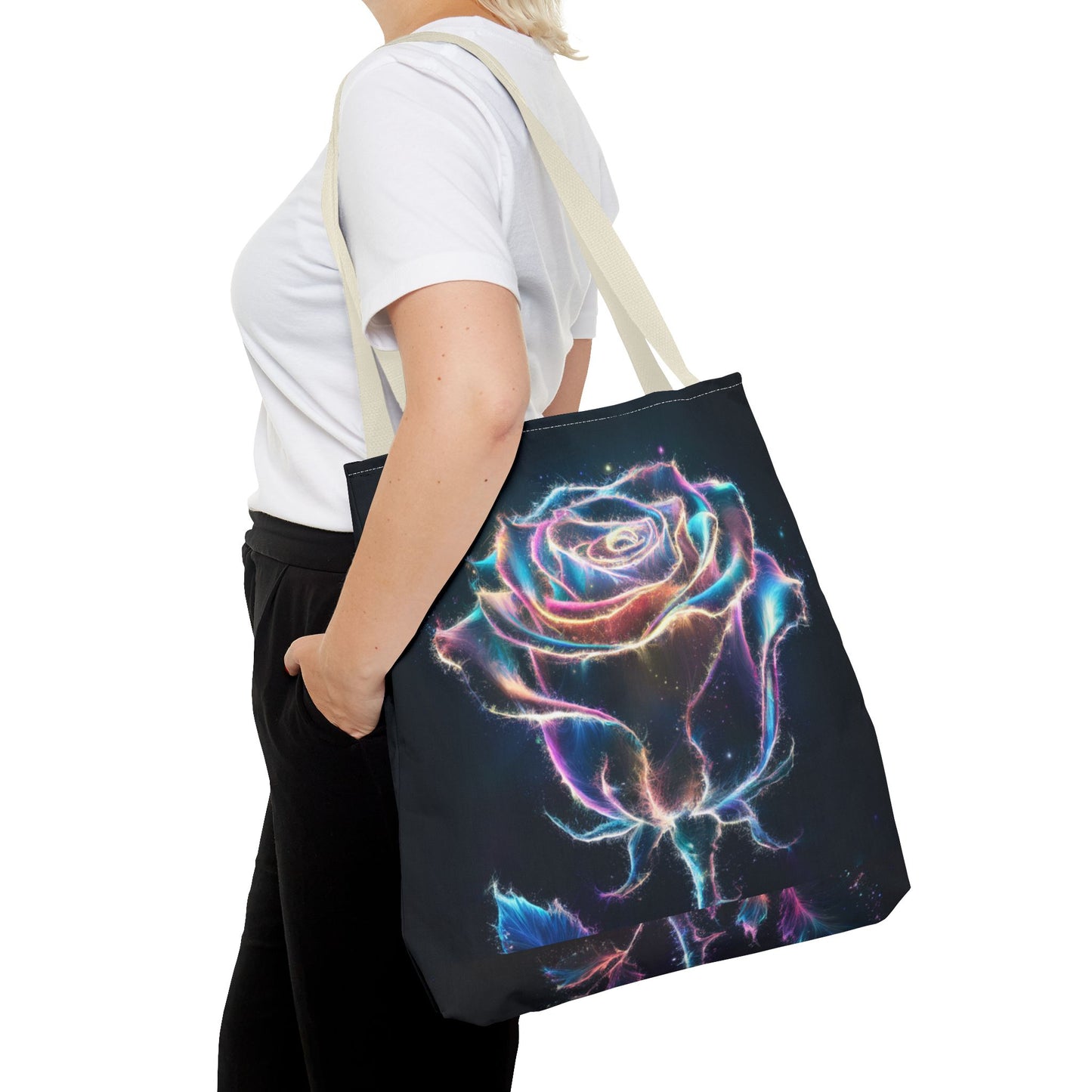 Glowing Rose Tote Bag