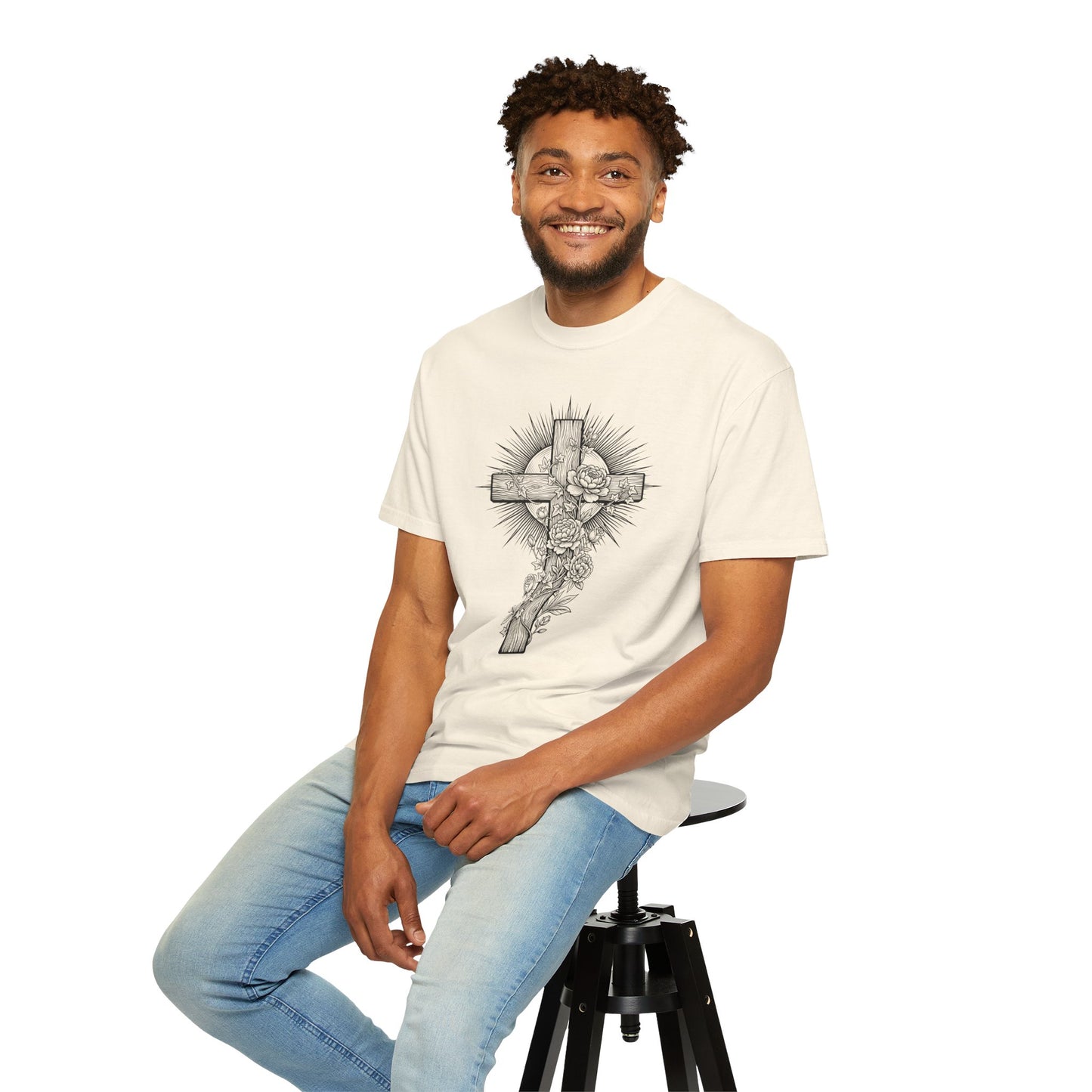 Christian Floral Cross Shirt, Boho Faith T-Shirt, Religious Botanical Tee, Wildflower Jesus Shirt, Easter Apparel, Christian Gifts