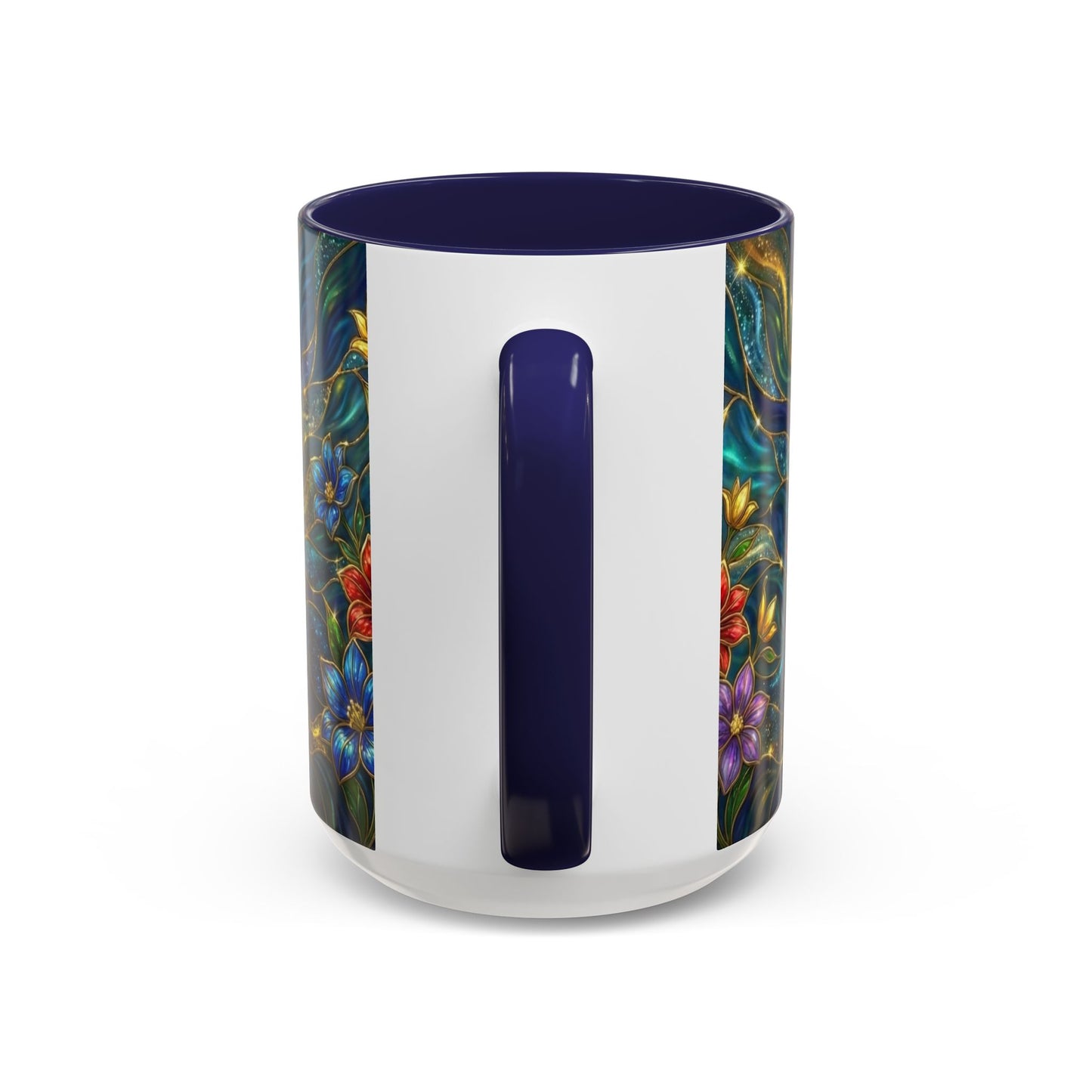 Guitar Coffee Mug, Stained Glass Guitar Art Mug, Music Lover Gift, Floral Acoustic Guitar Mug, Ceramic Coffee Cup, Unique Musician Gift, 11oz