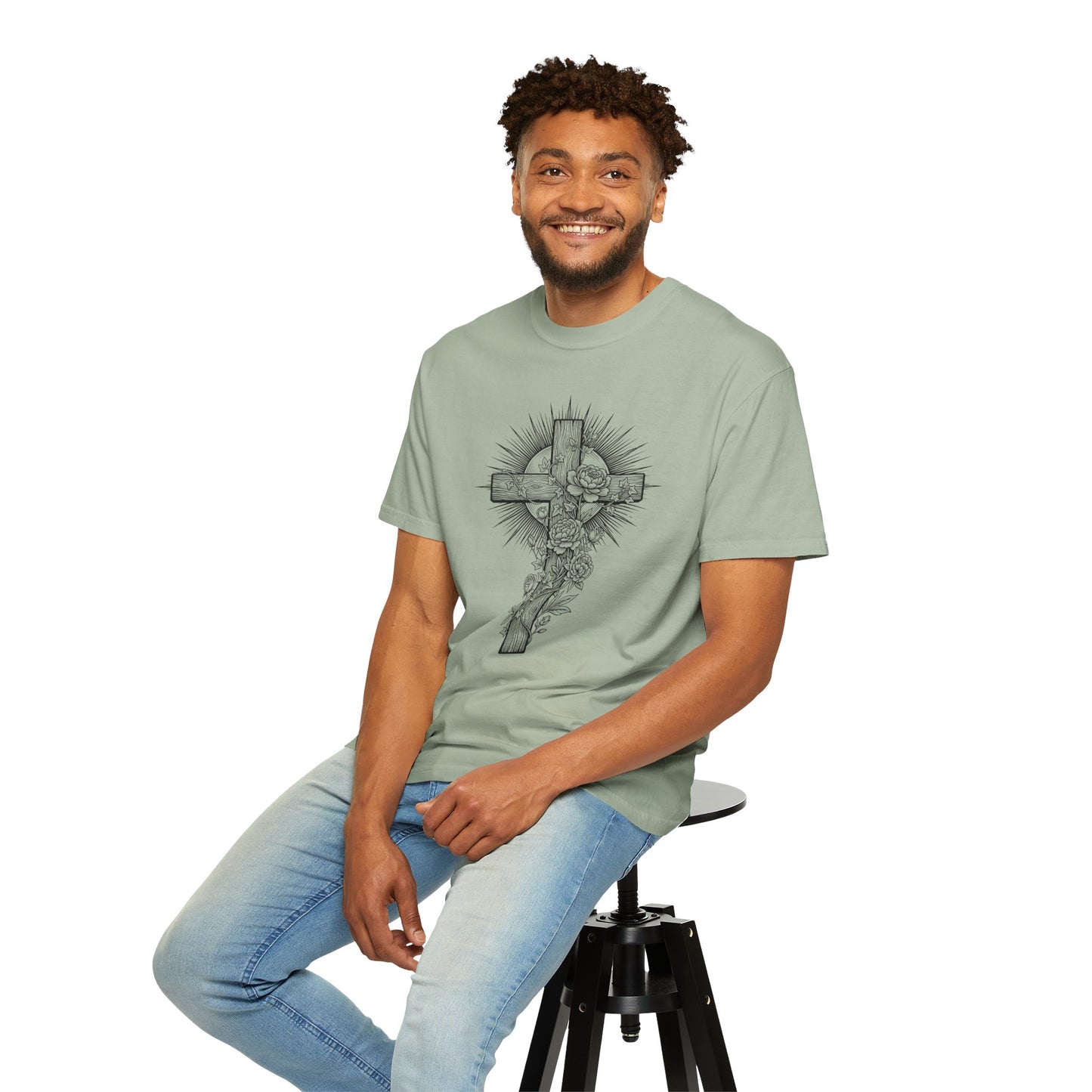 Christian Floral Cross Shirt, Boho Faith T-Shirt, Religious Botanical Tee, Wildflower Jesus Shirt, Easter Apparel, Christian Gifts