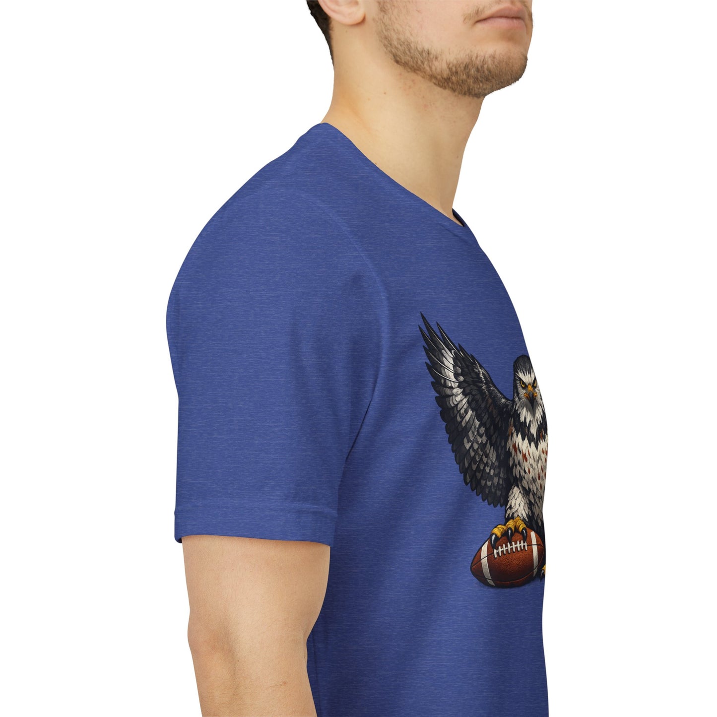 Hawk Football Shirt, Hawk Holding Football T Shirt, Hawk Mascot Tee, Football Bird Of Prey Shirt, Game Day Sports Tee, Hawk Fan Gift