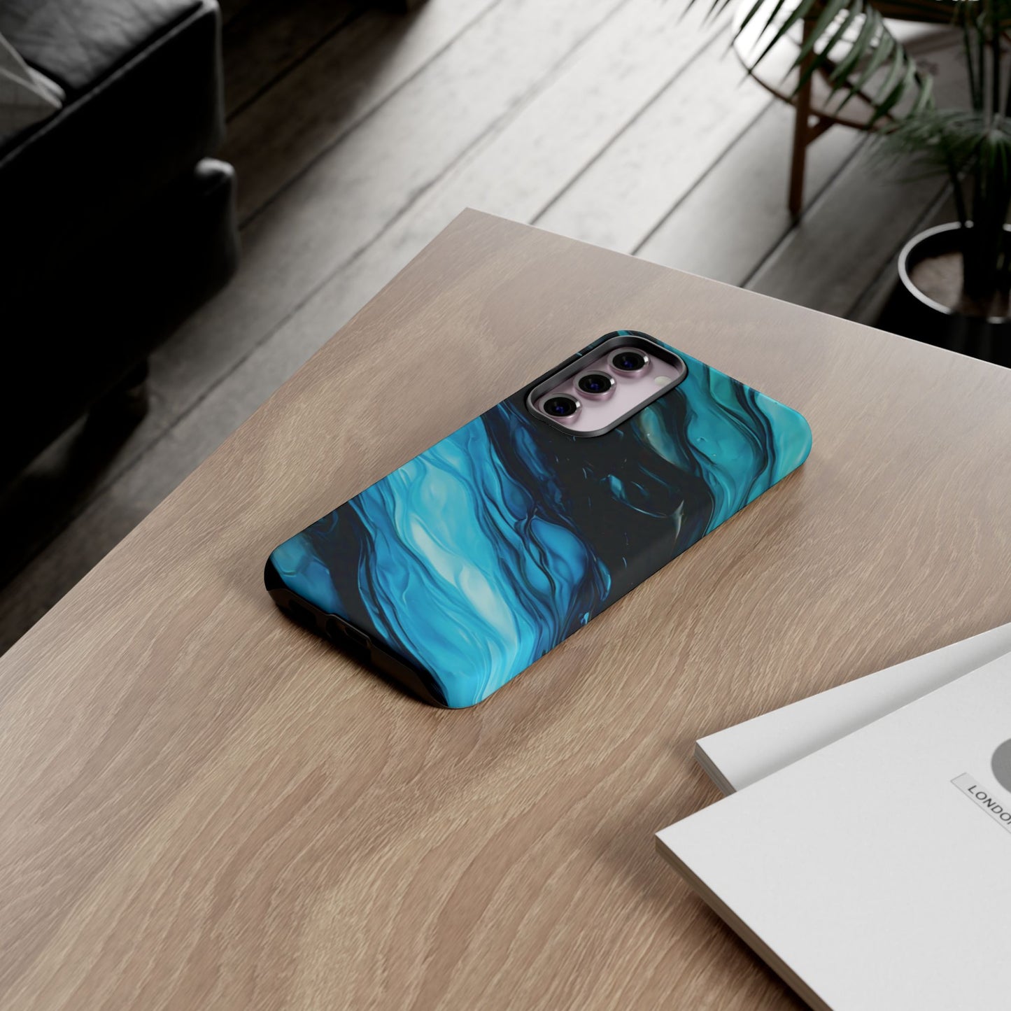 Samsung Galaxy Blue Splash Phone Case