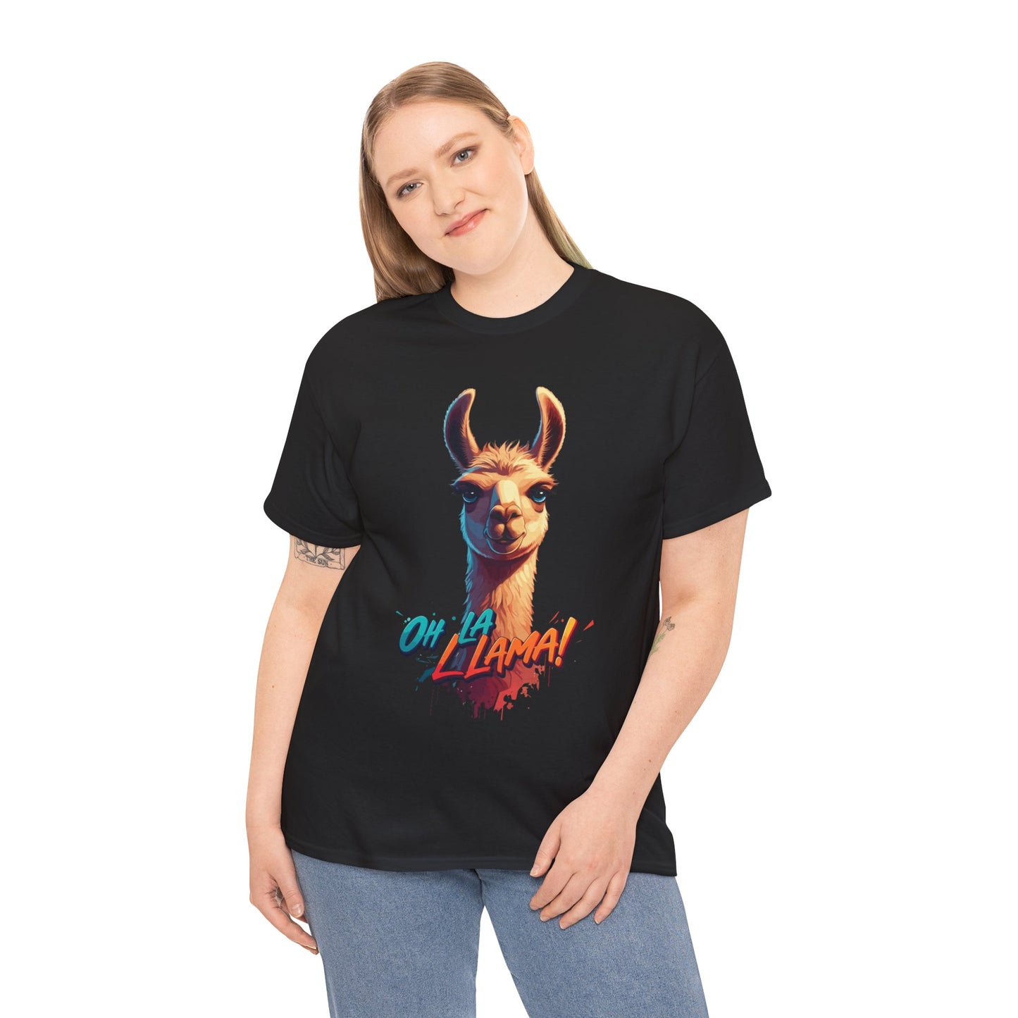 Oh la Llama Graphic Tee | Fun Llama T-Shirt, Cute Animal Lover Shirt, Llama Lover Gift, Quirky Party Tee, Trending Llama Fashion