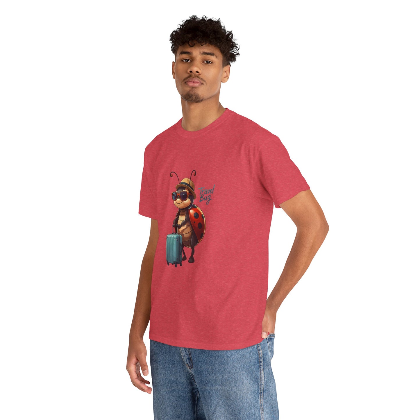 Travel Bug T-Shirt – Cute Ladybug Travel Tee | Funny Wanderlust Shirt for Travel Lovers | Unisex Graphic Tee Gift for Adventurers