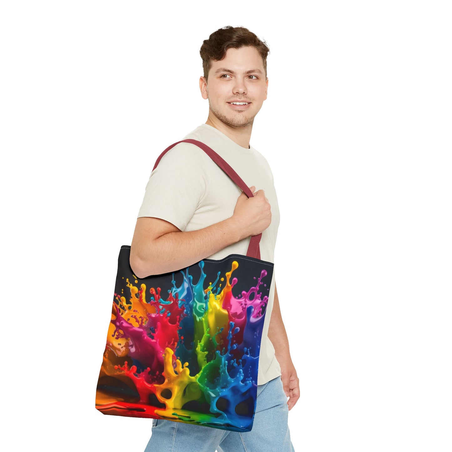 Colorful Splash Tote Bag - Vibrant Art for Every Occasion