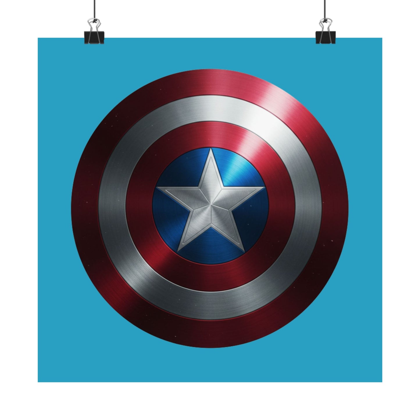 Superhero Shield Matte Vertical Poster - Marvel-Inspired Wall Art for Fans