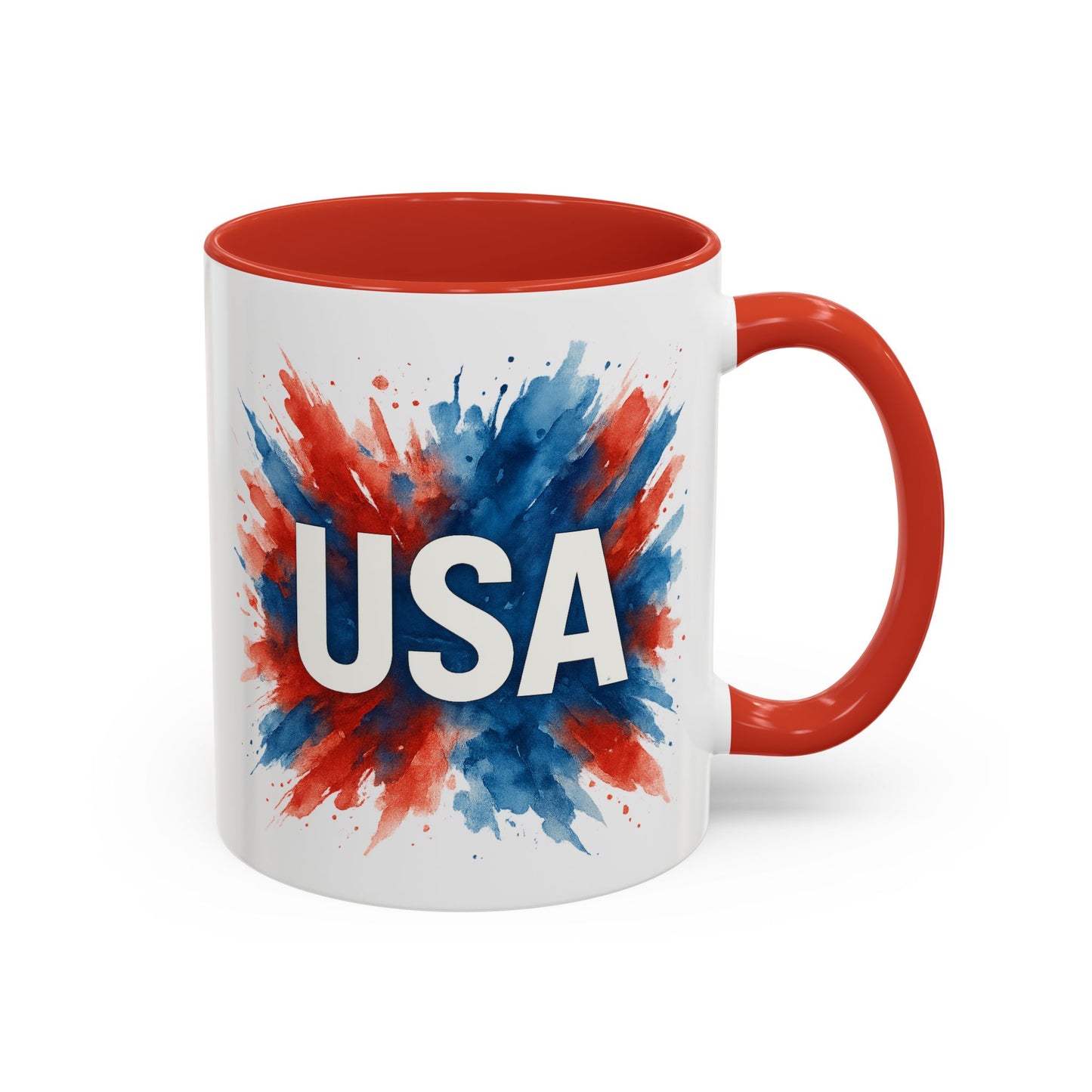 USA Patriotic Coffee Mug | 4th of July Gift | Red White Blue Mug | American Pride Cup | Independence Day Drinkware | USA Mug