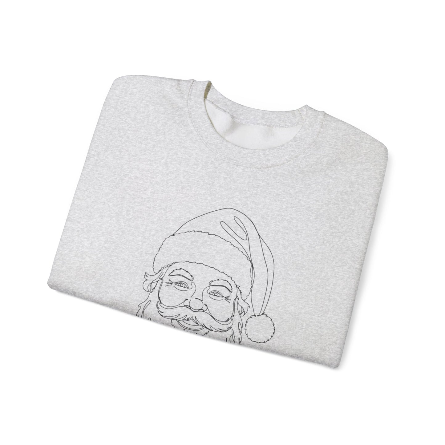 Minimalist Santa Sweatshirt | Modern Line Art Christmas Crewneck | Simple Holiday Sweater | Cozy Neutral Xmas Gift for Him or Her