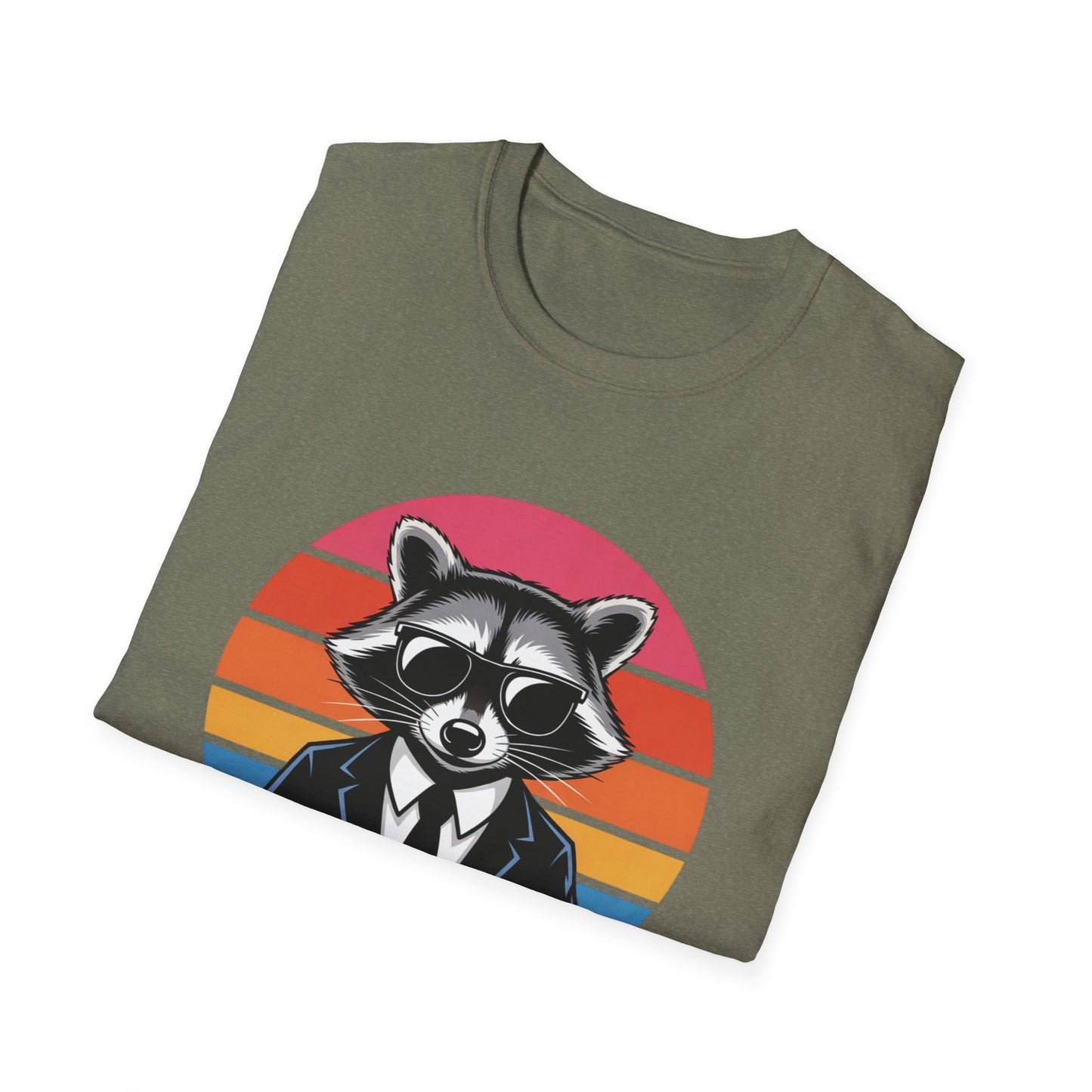 Certified Trash Connoisseur Raccoon Shirt - Funny Trash Panda Graphic Tee - Retro Sunset Vintage Vibe - Unique Gift for Raccoon Lover