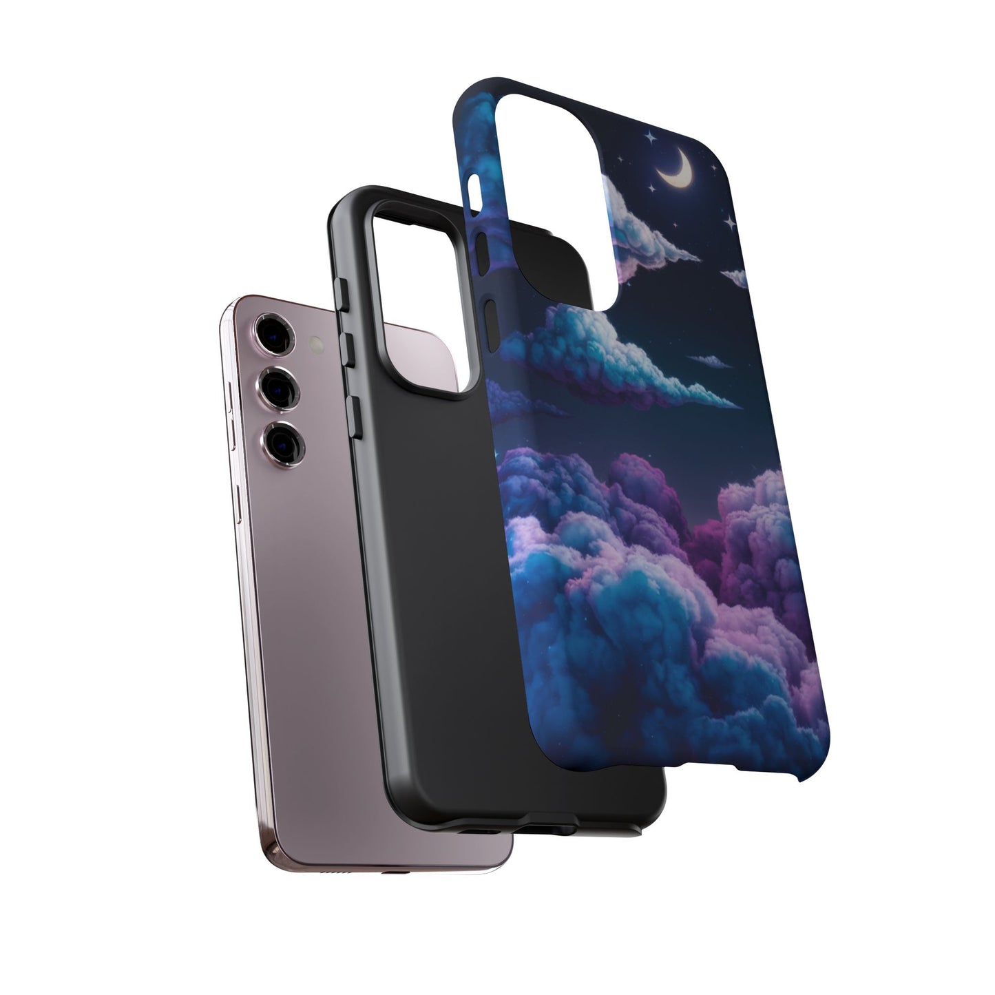 Dreamy Clouds & Moon Tough Samsung Galaxy Case