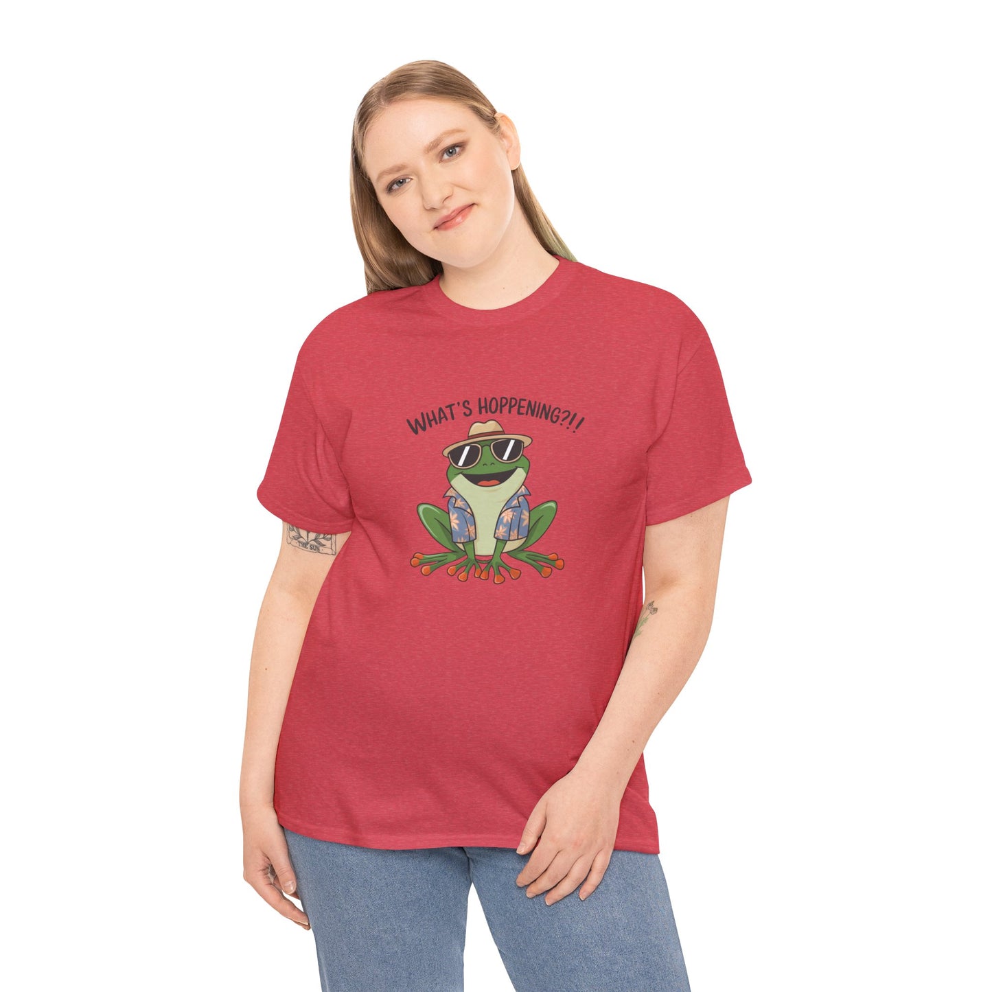 Funny Frog Shirt | What’s Hoppening T-Shirt | Cool Frog Graphic Tee | Amphibian Dad Joke Shirt | Cottagecore Animal Lover Gift
