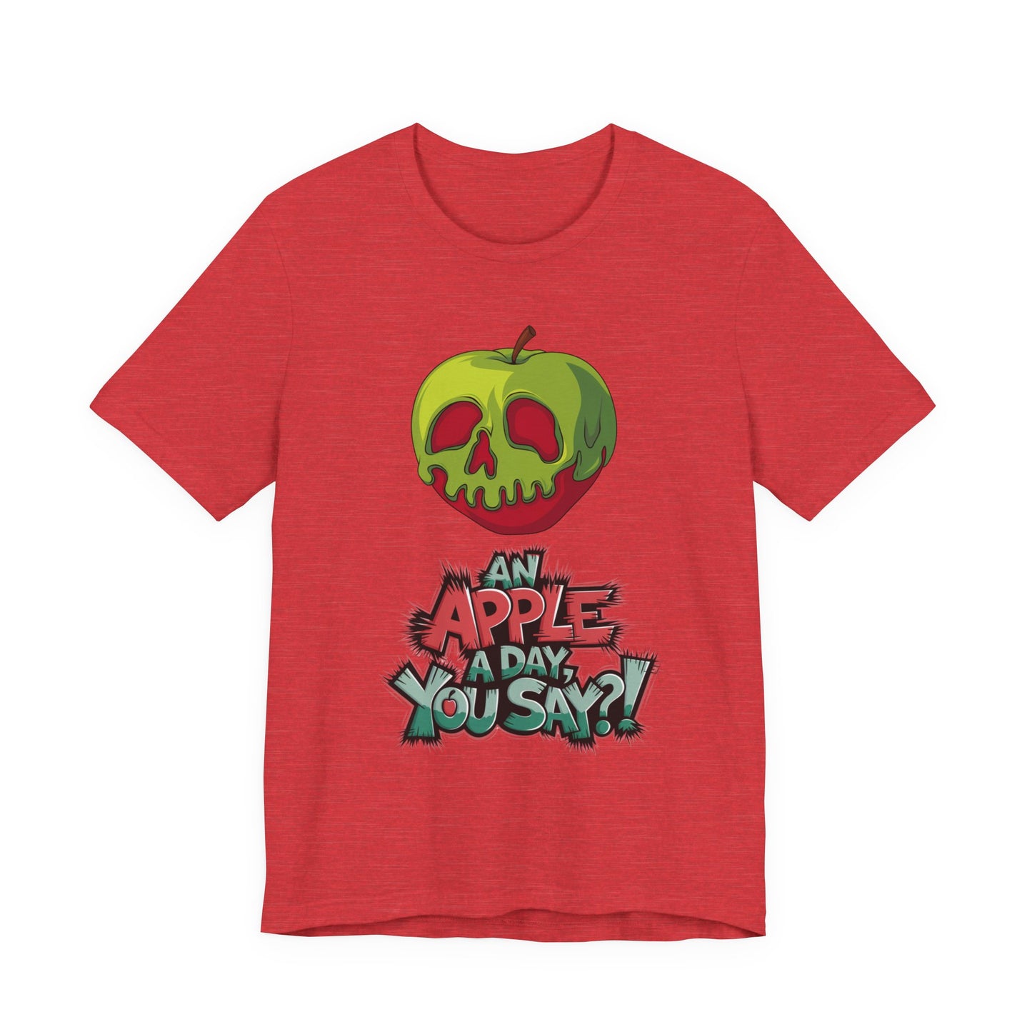Funny Apple Skull Shirt – An Apple A Day You Say? – Grunge Fruit Tee – Y2K Nostalgia T‑Shirt – Gift for Fruit Lovers