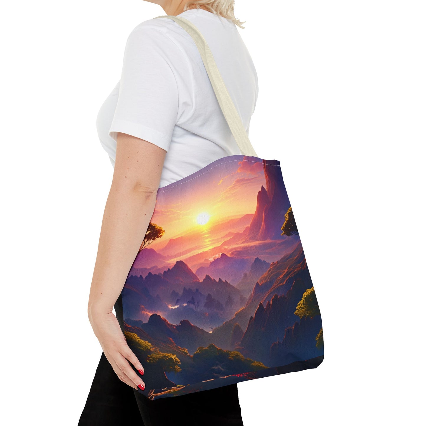 Sunset Landscape Tote Bag