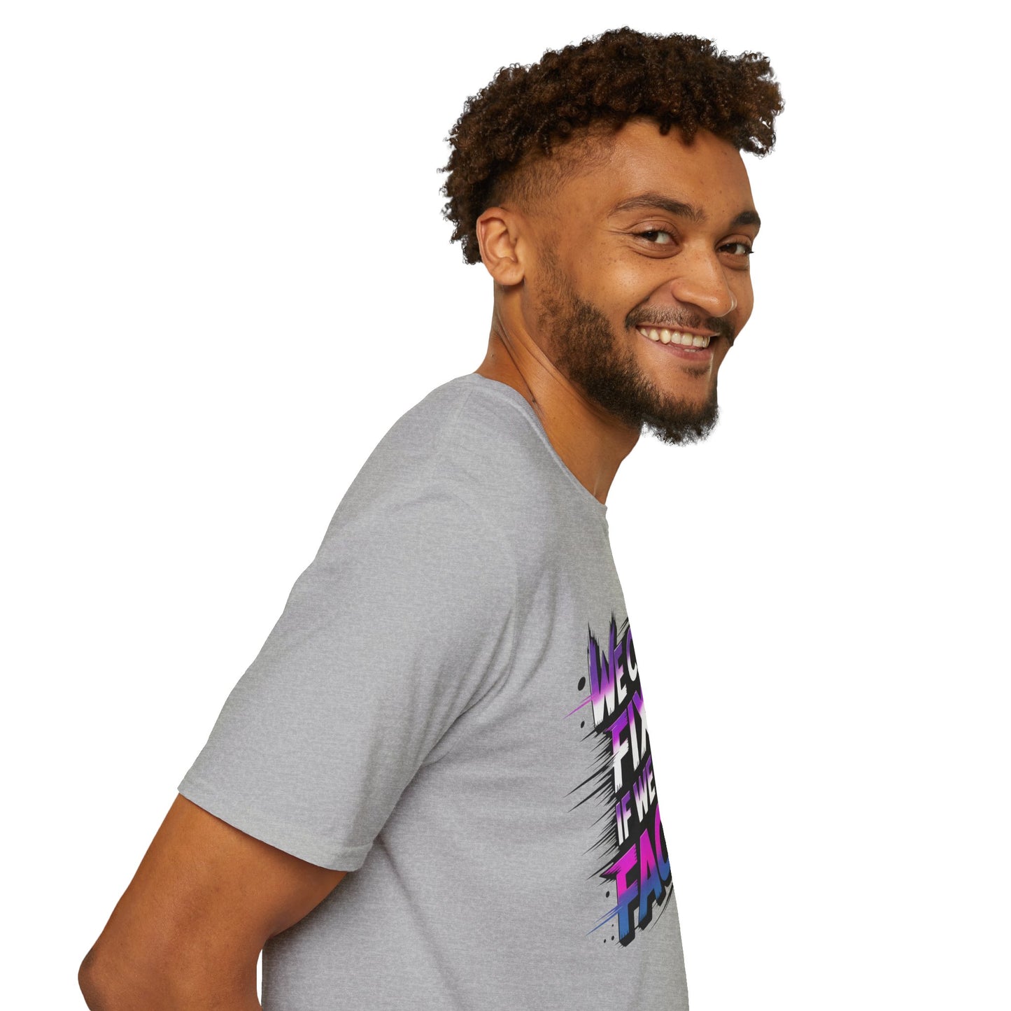 We Can't Fix It If We Never Face It T-Shirt, KPop Anime Inspired Graphic Tee, Motivational Quote Shirt, Empowering Aesthetic Top For Fans And Dreamers