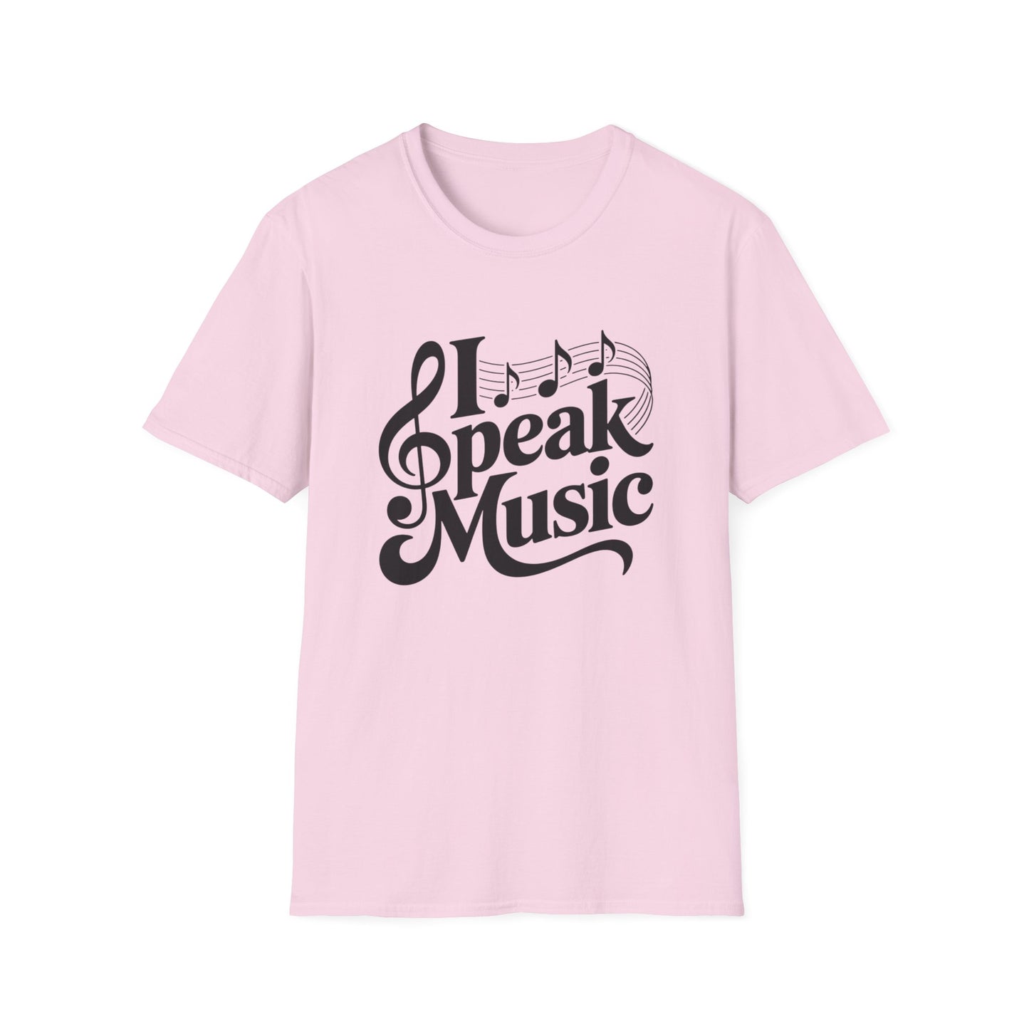 I Speak Music Shirt | Funny Music Lover T-Shirt | Gift for Musicians, Choir, Band Teachers & Music Students | Treble Clef Graphic Tee