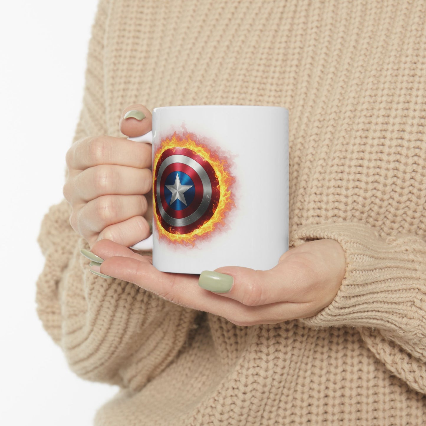 Captain America Shield Flame Mug