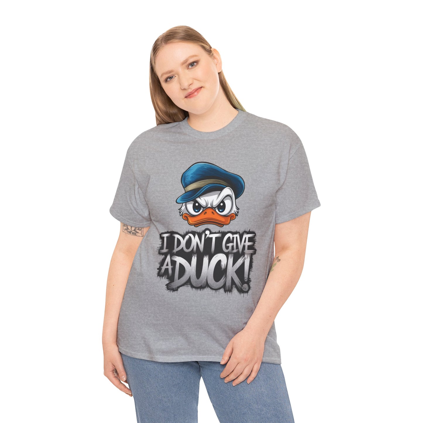 I Don’t Give a Duck Shirt – Funny Grumpy Duck Tee – Sarcastic Animal Graphic Shirt – Unisex Gift for Duck Lovers & Meme Fans