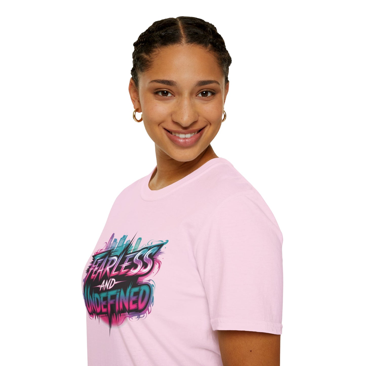 Fearless And Undefined T-Shirt, KPop Anime Inspired Shirt, Bold Motivational Tee, Neon Graphic Top, Empowering Streetwear For Fans And Dreamers
