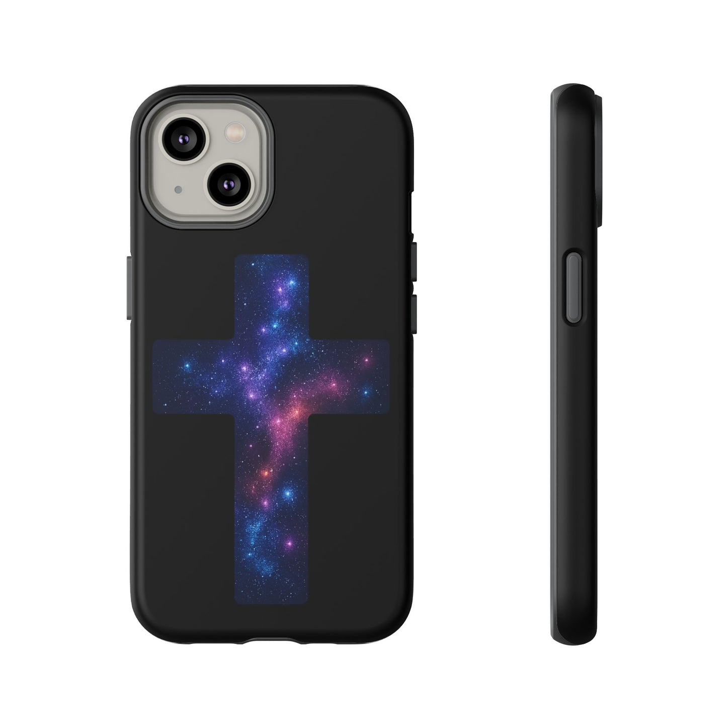 iPhone Case - Galactic Cross design Christian Phone Case Spiritual iPhone Accessory Religious Case Gift for Believers