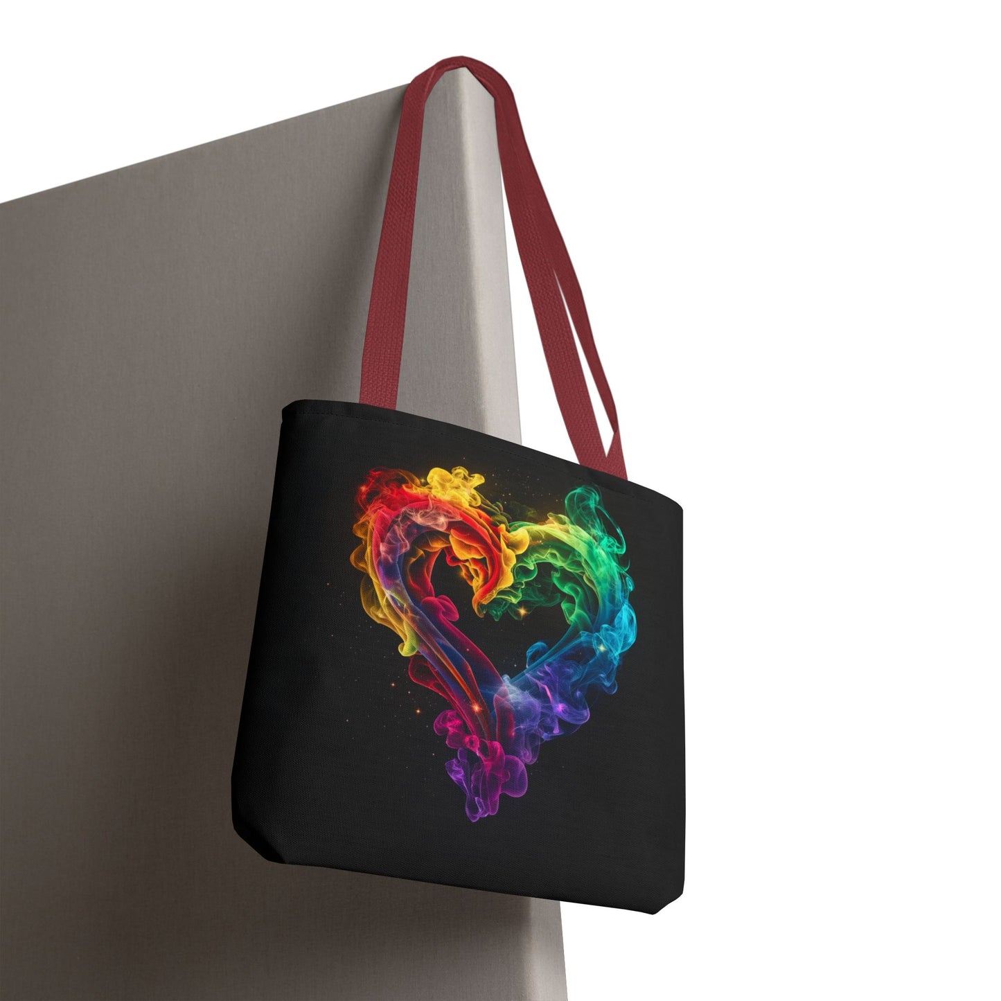 Colorful Smoke Heart Tote
