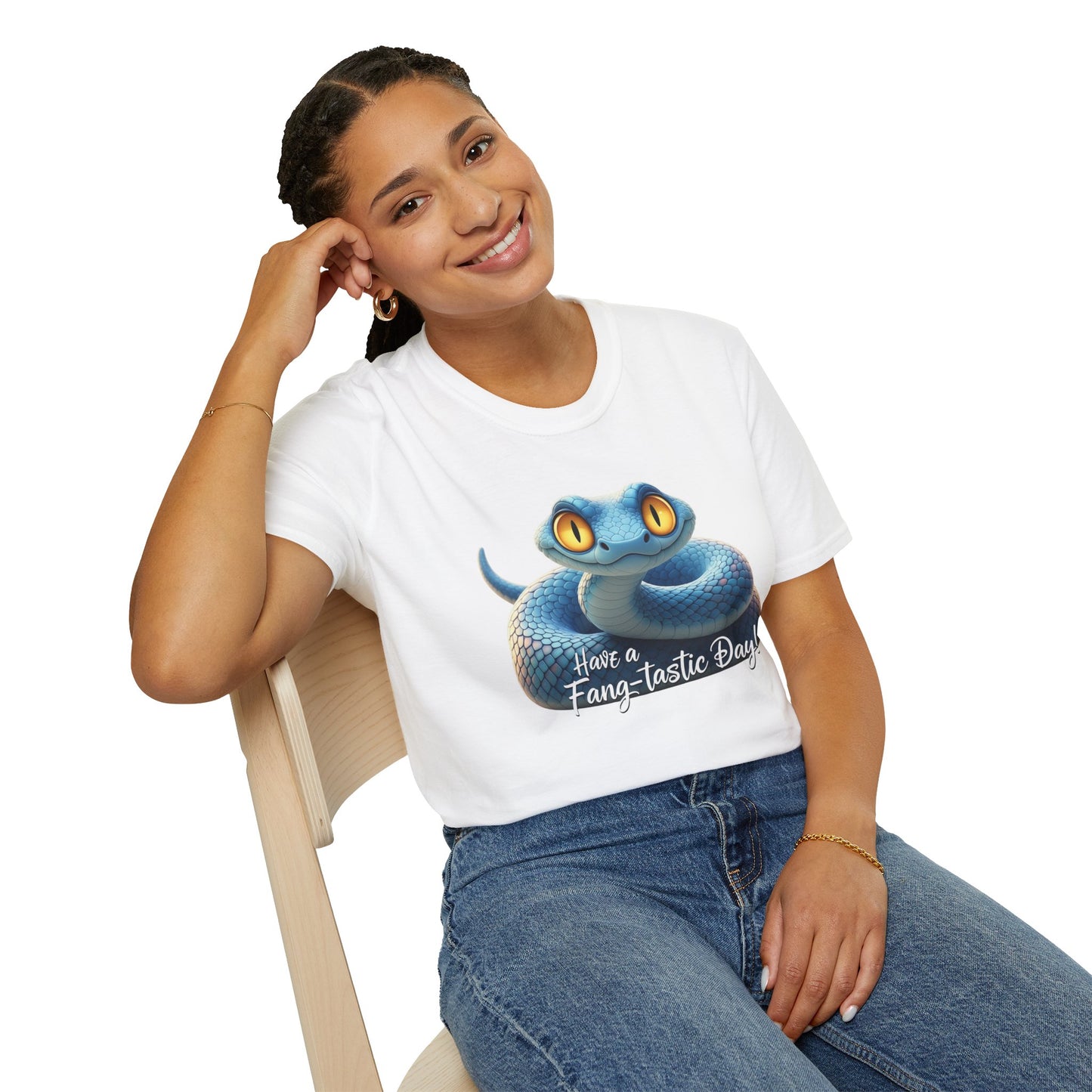 Have A Fang-tastic Day Snake T-Shirt, Funny Reptile Tee, Cute Snake Lover Gift, Animal Pun Shirt, Humor Top For Her Or Him
