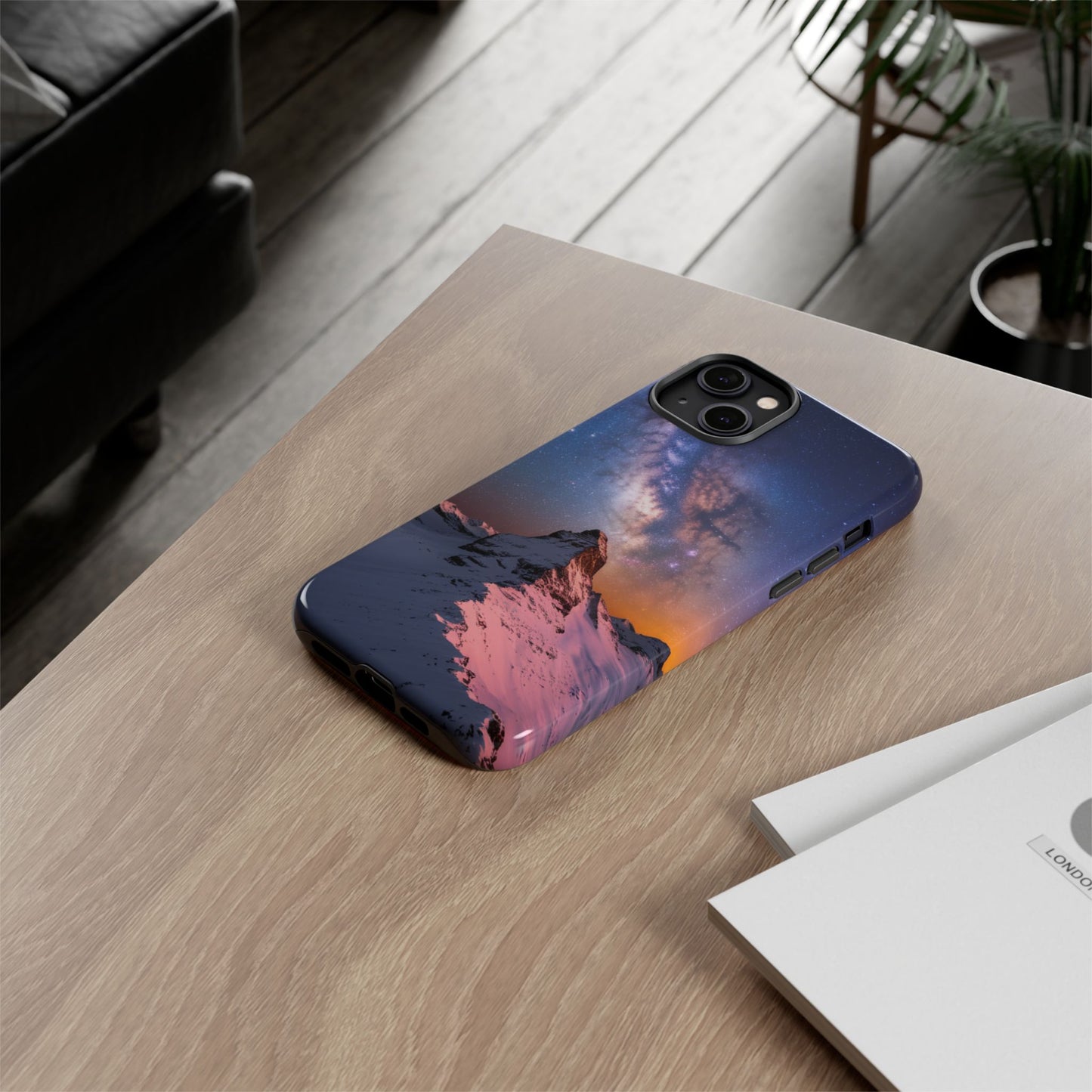 iPhone Case Mountain Top and Milky Way Nature Phone Case Unique Gift